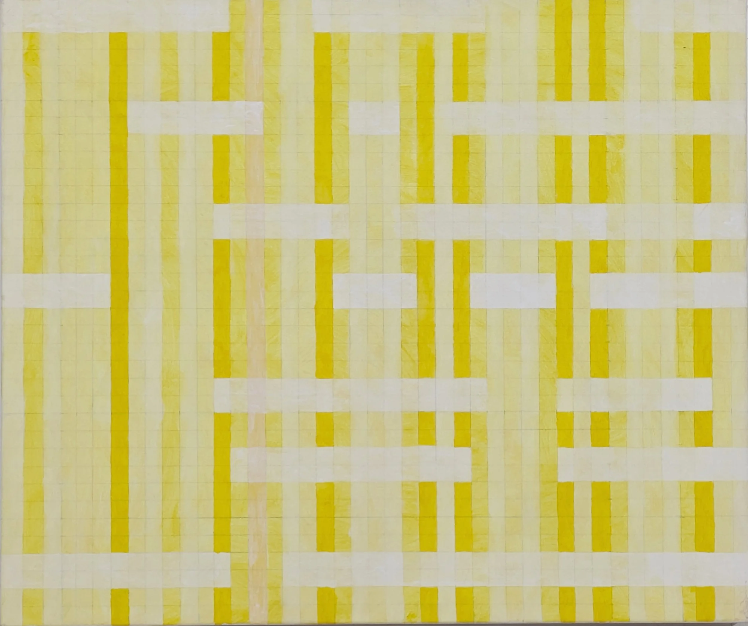 Counterpoint Yellow - White; acrylic on canvas