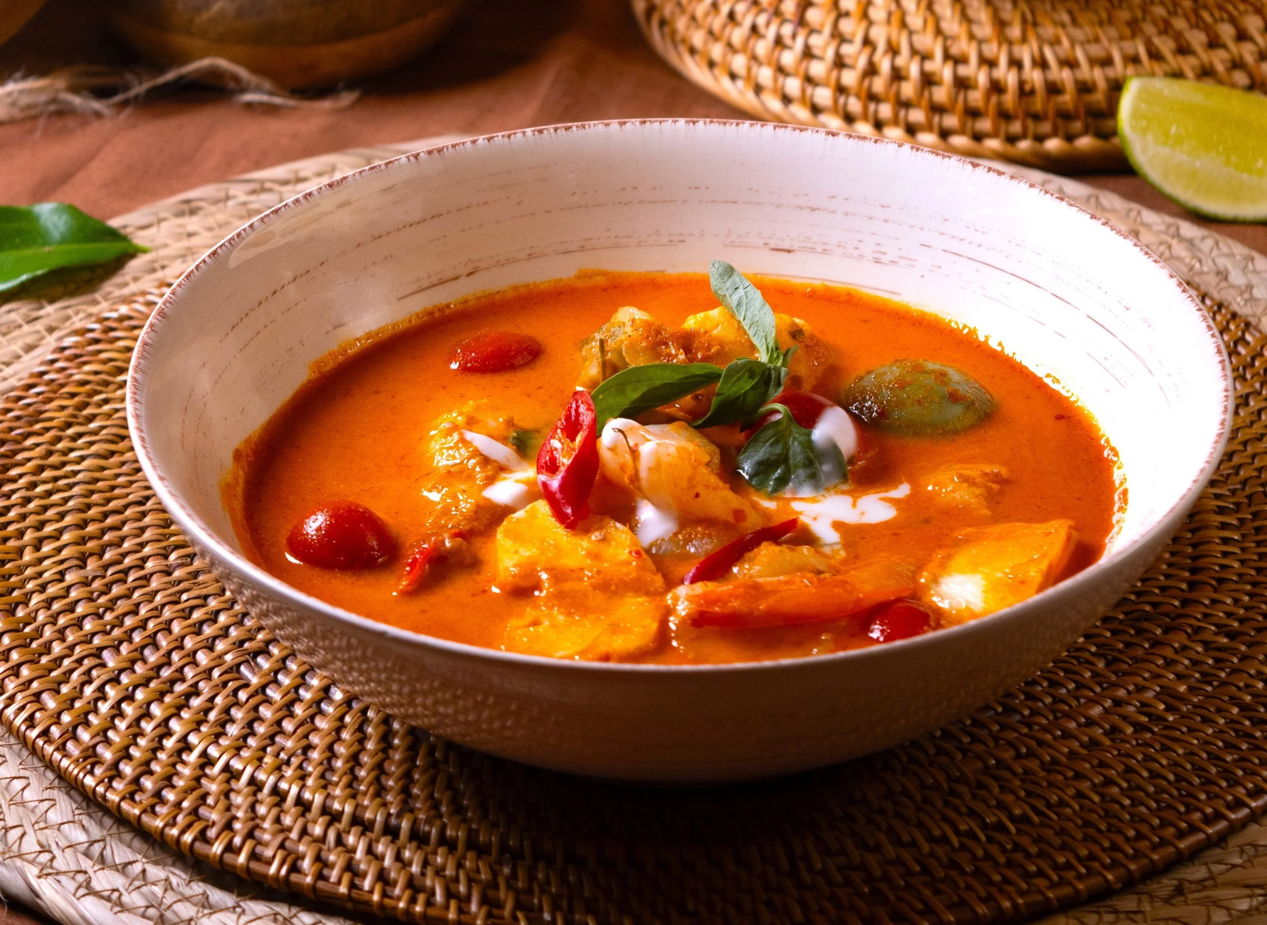 red curry with chicken at Siam Kitchen
