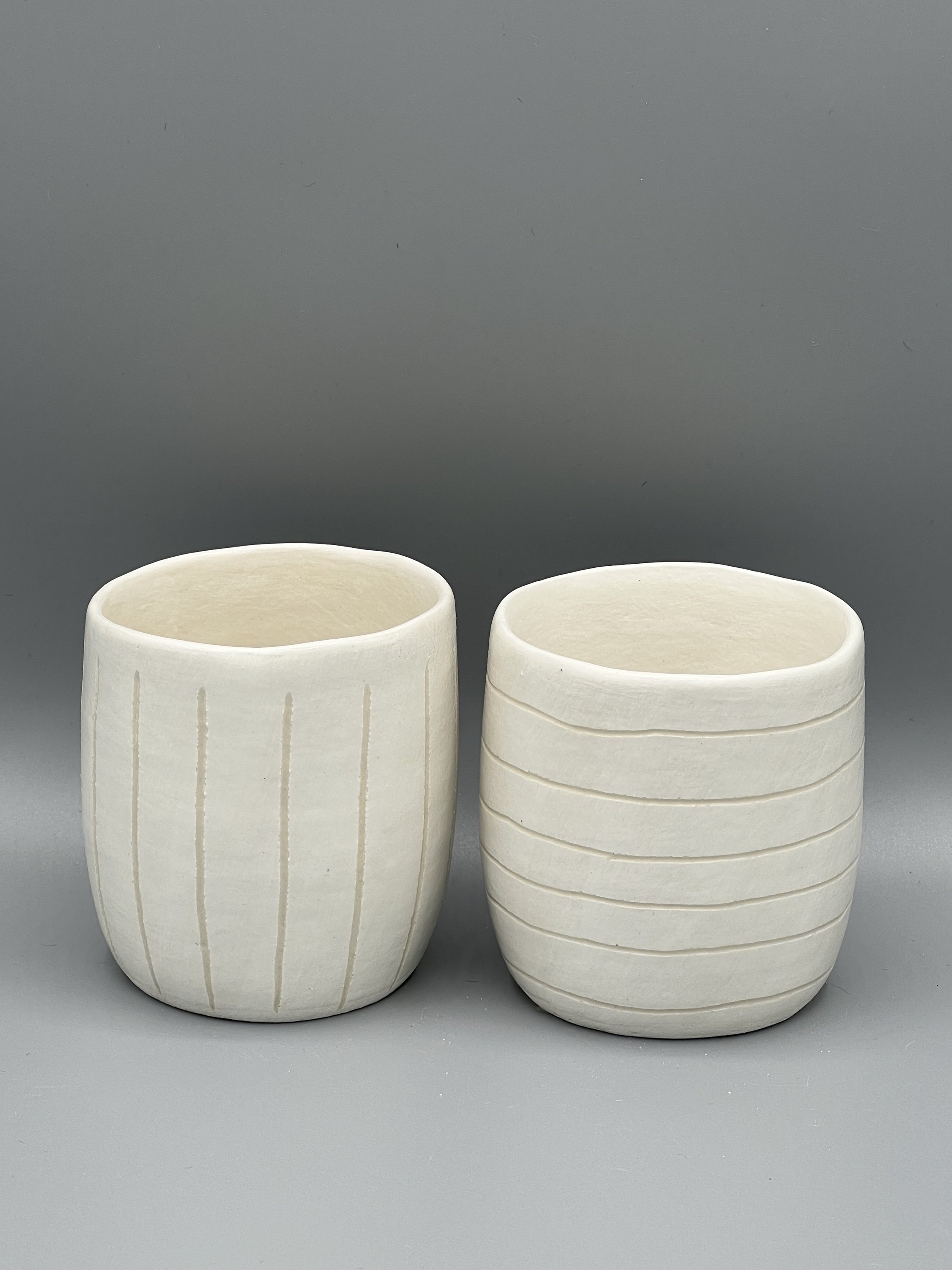 8_Stoneware Drinking Vessel_ White Matt__Vertical& Horizontal_8x5.5_Group Shot.jpeg