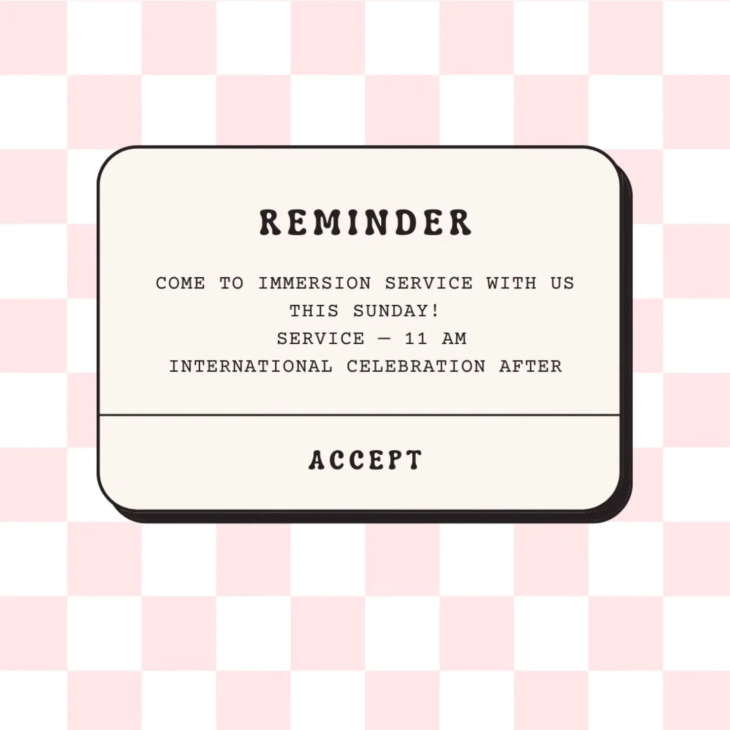 Sunday is the move 🙌🪑 Come fill up the youth row with us at 11AM &mdash; let&rsquo;s pack it out! 🎉 And don&rsquo;t leave after service&hellip; it&rsquo;s INTERNATIONAL DAY 🌎🥳 food, fun, and community right after church!