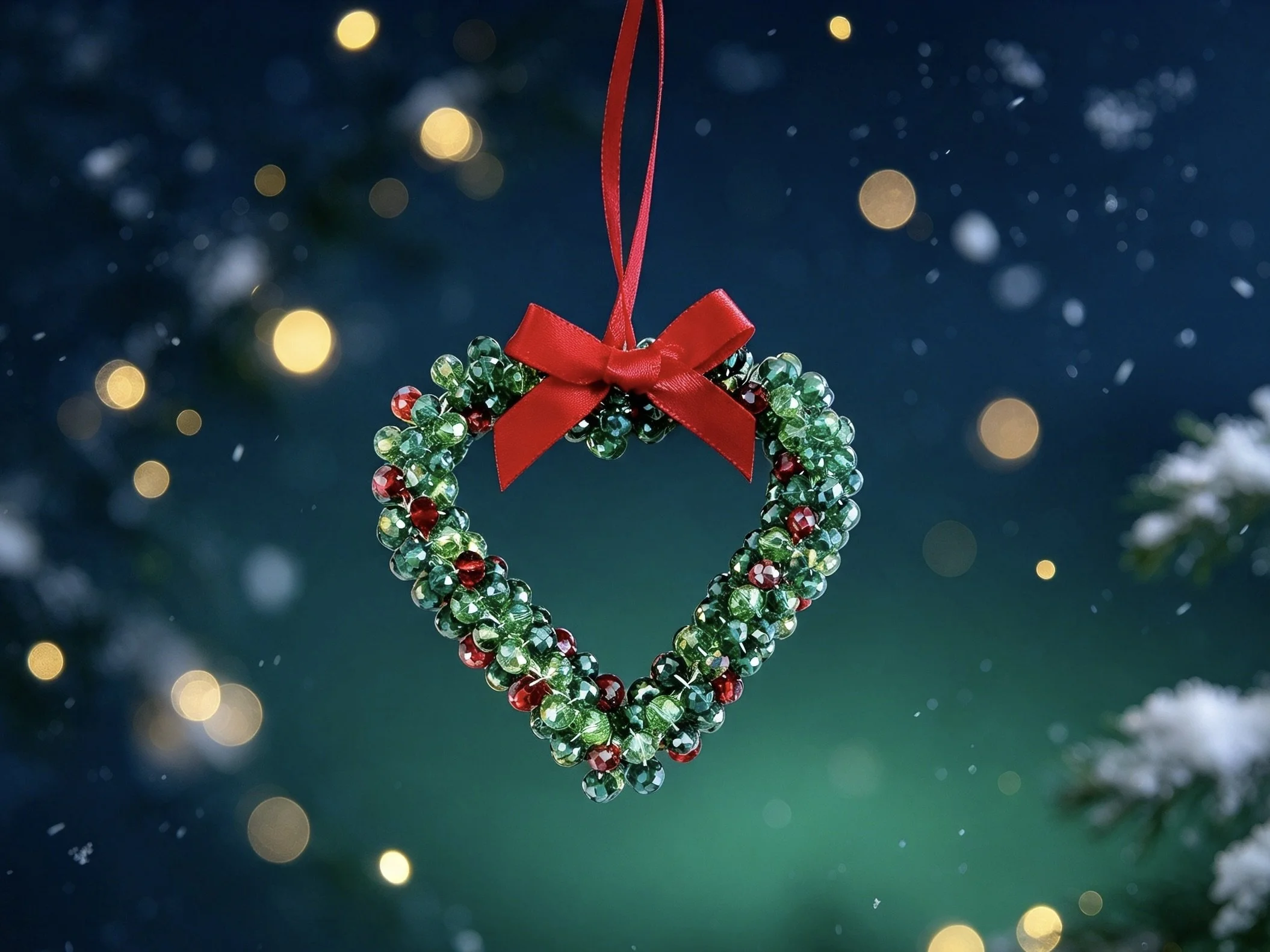 Christmas Heart Wreath Decoration