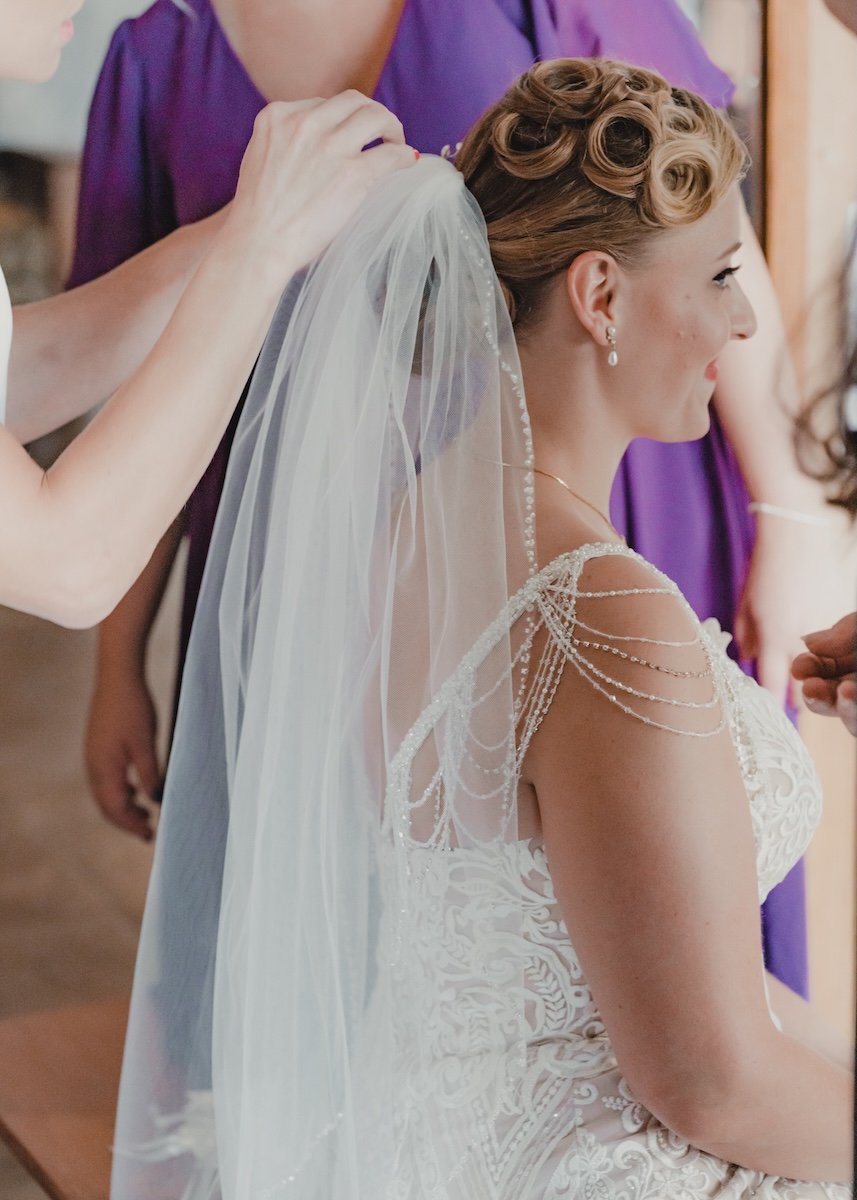 attachable handmade bridal straps with pearls and diamantés
