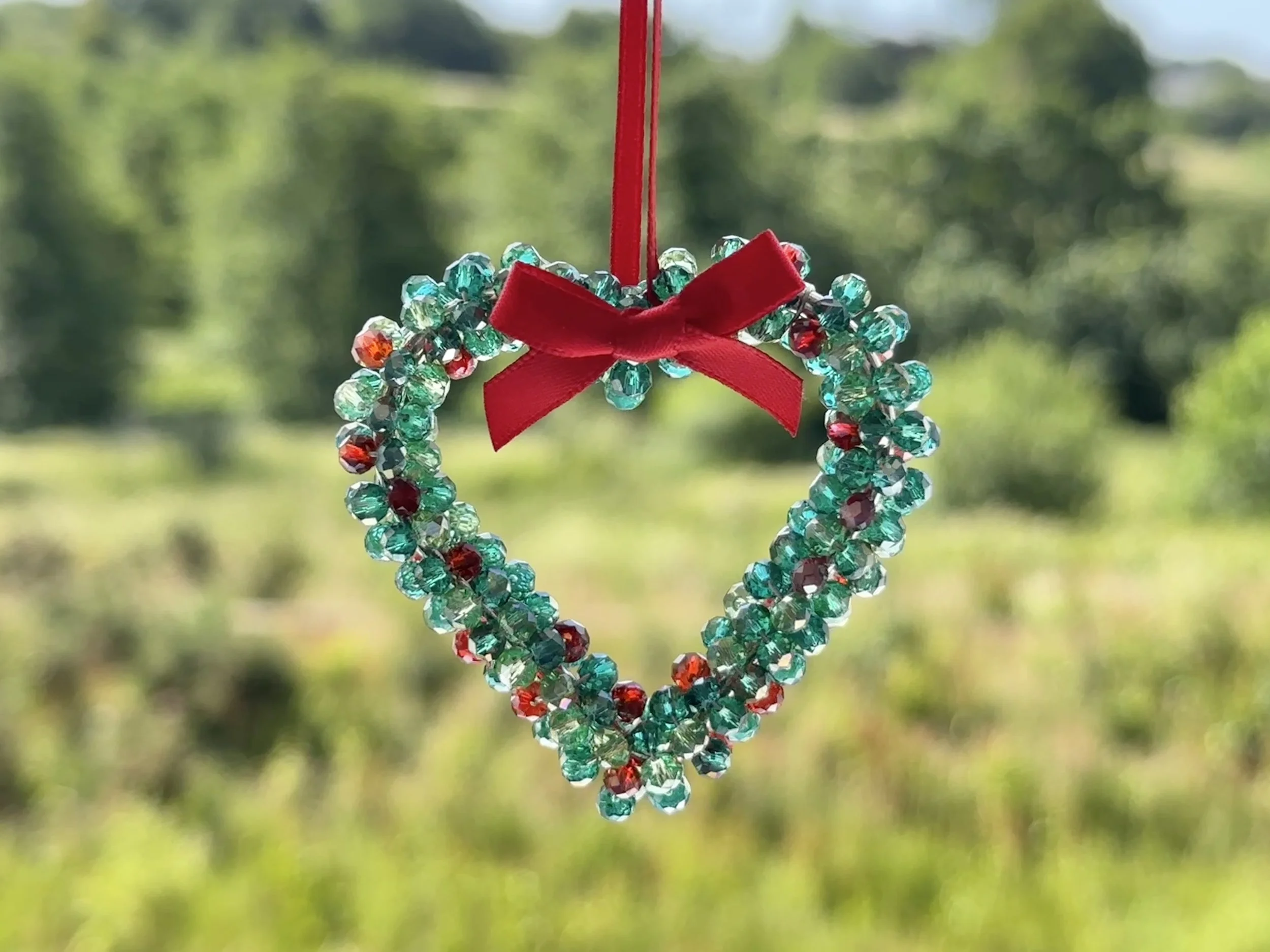 Green heart wreath christmas decorationIMG_3214 4.JPG