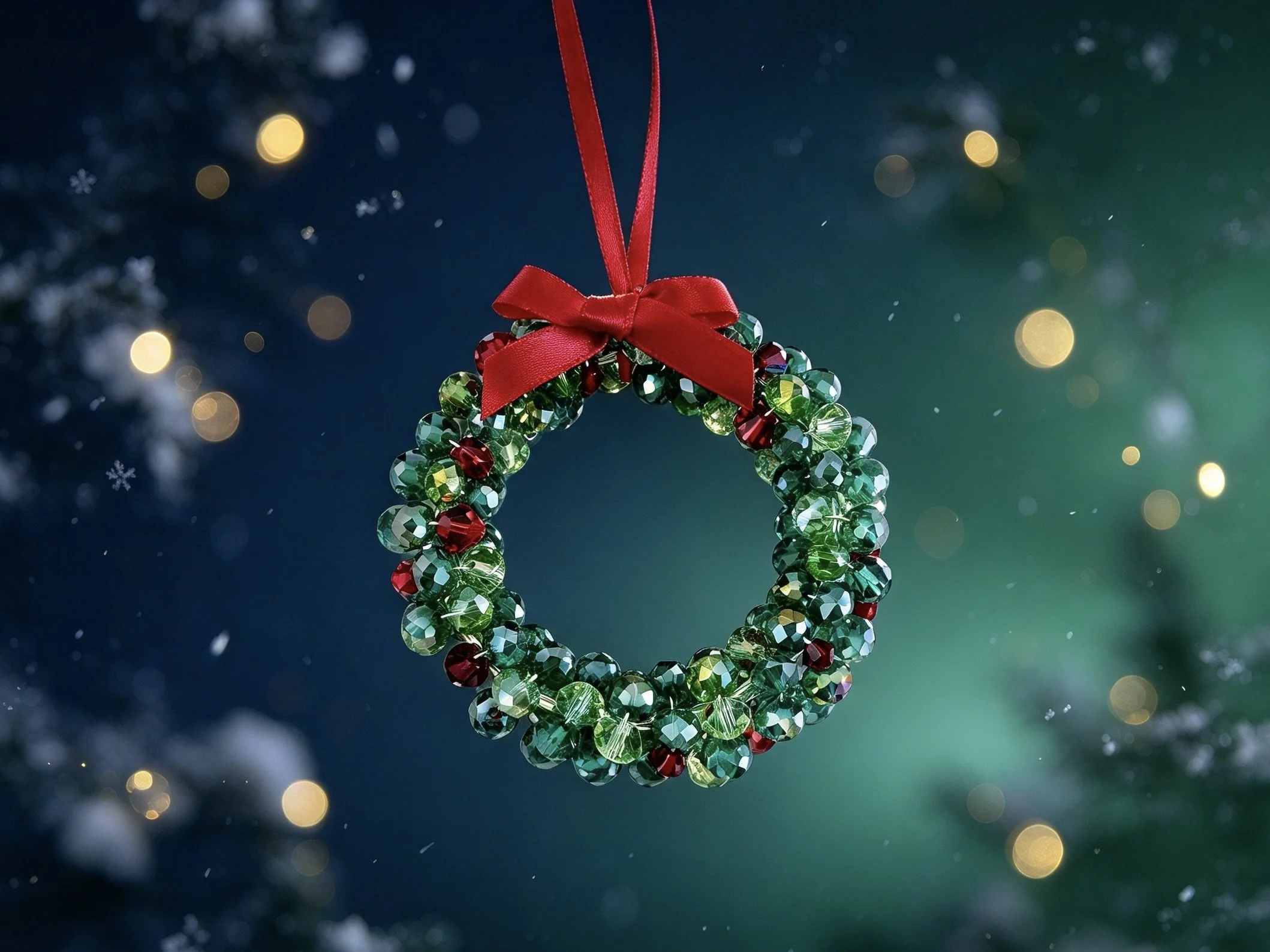 Christmas Wreath Window Charm