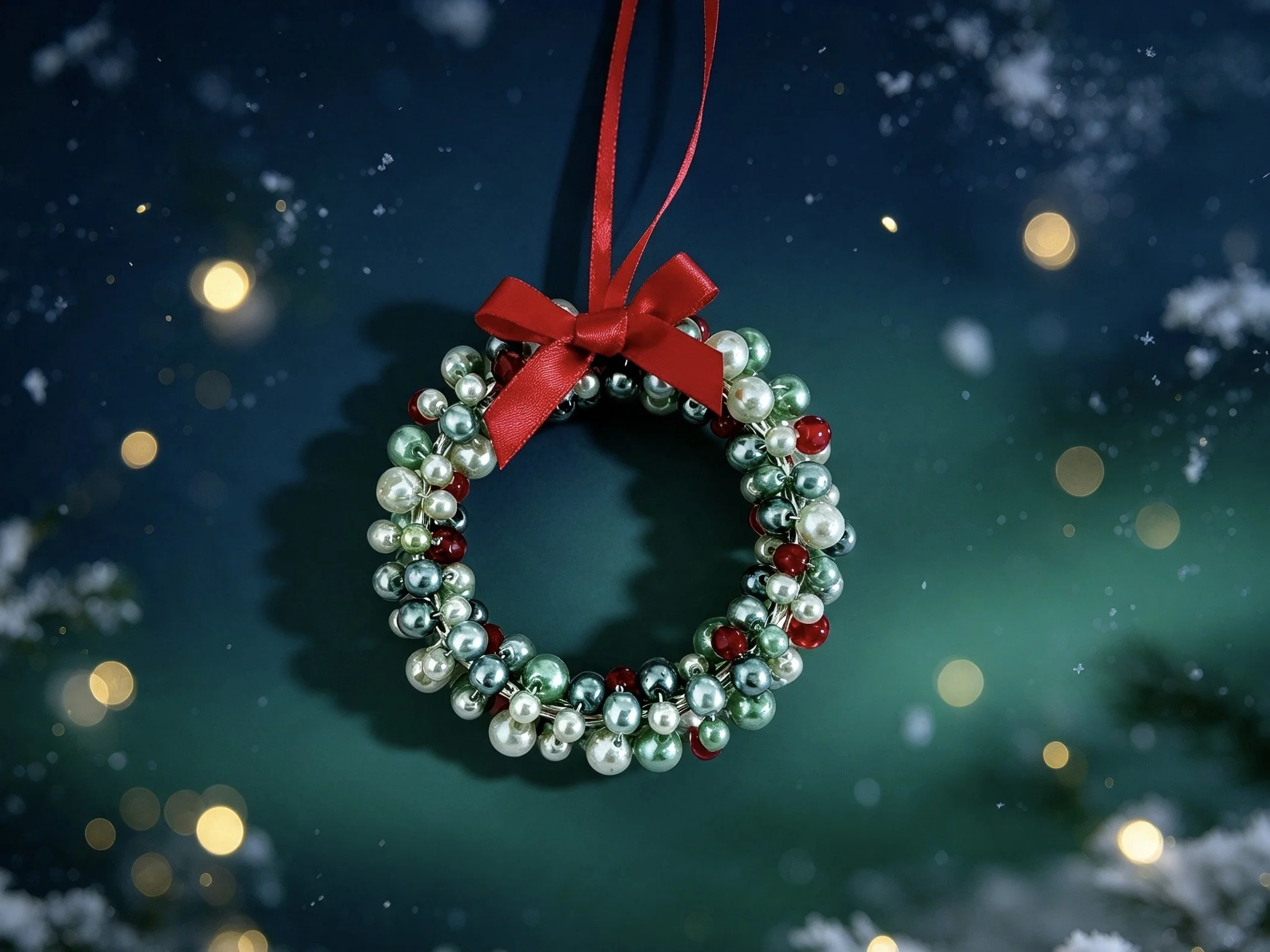 Pearl Wreath Window Charm