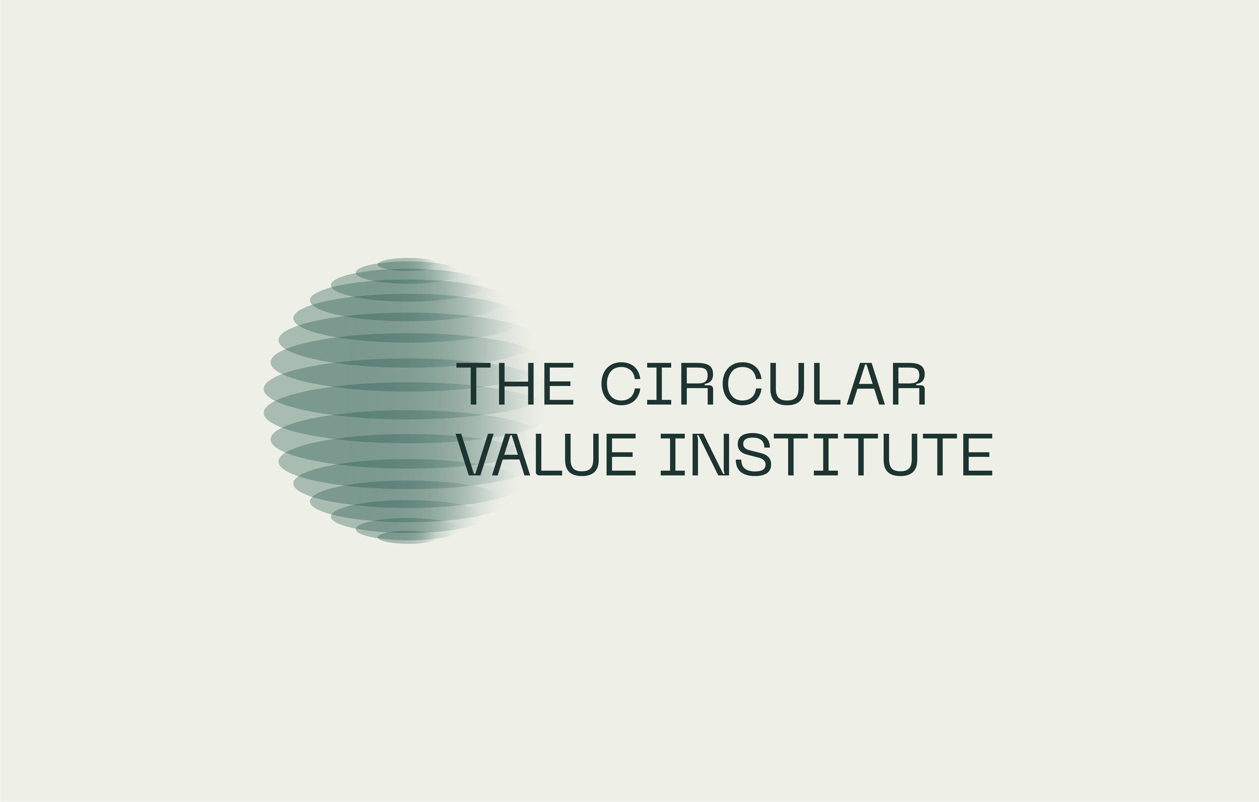 Logo of the Circular Value Institute featuring a stylized spherical shape and the organization's name.