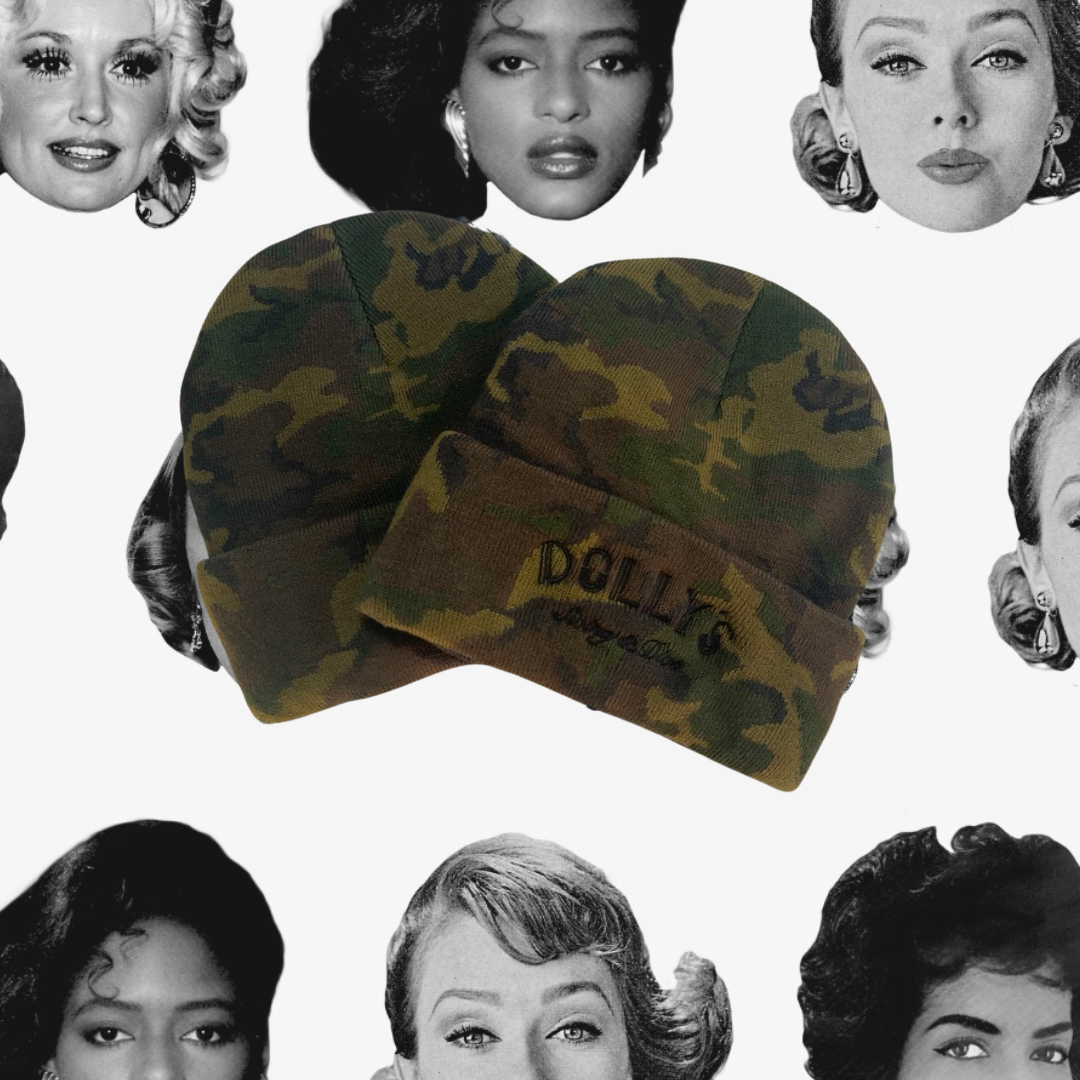 Camo Beanie W Black Stitching