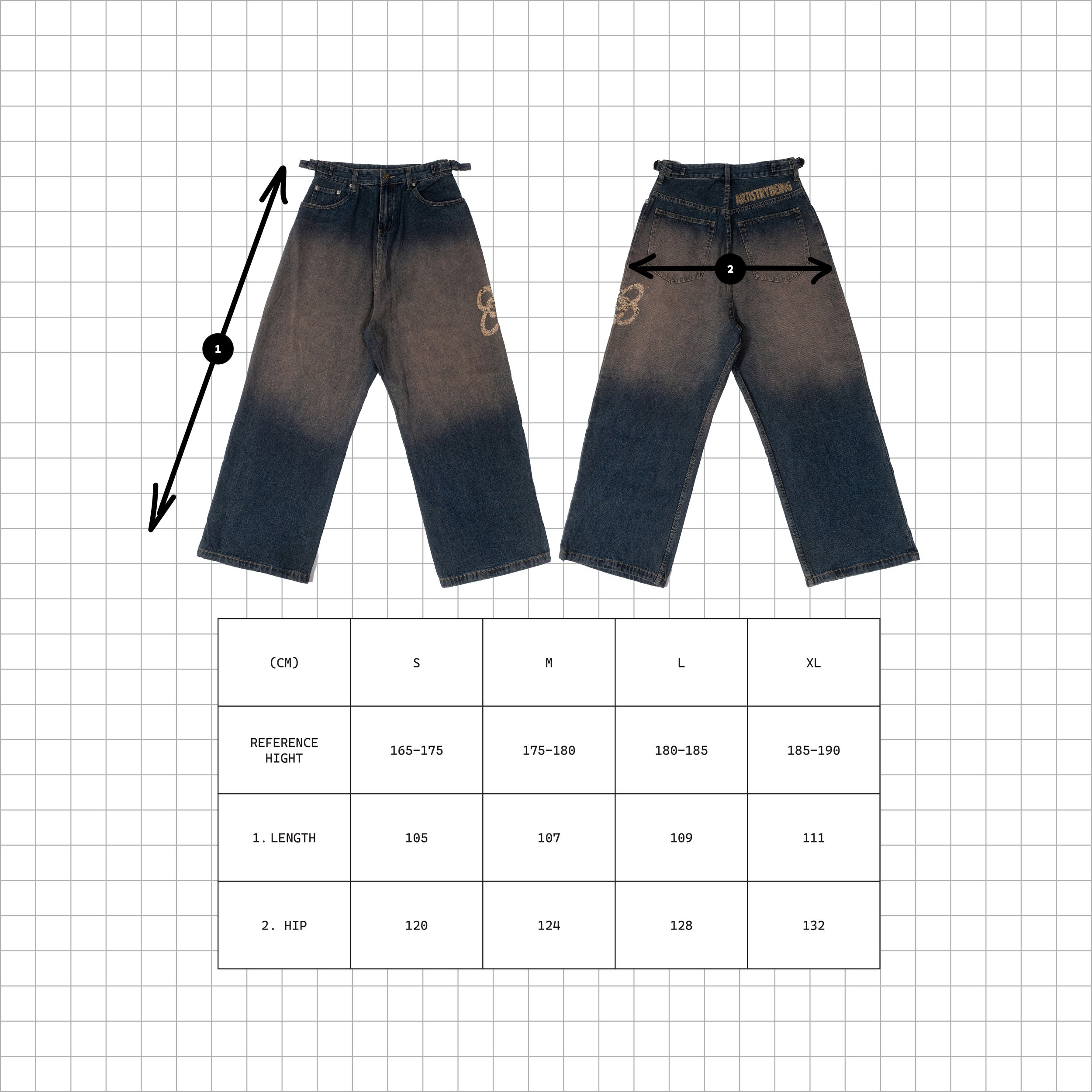 DMud washed Denim by Artistrybeing