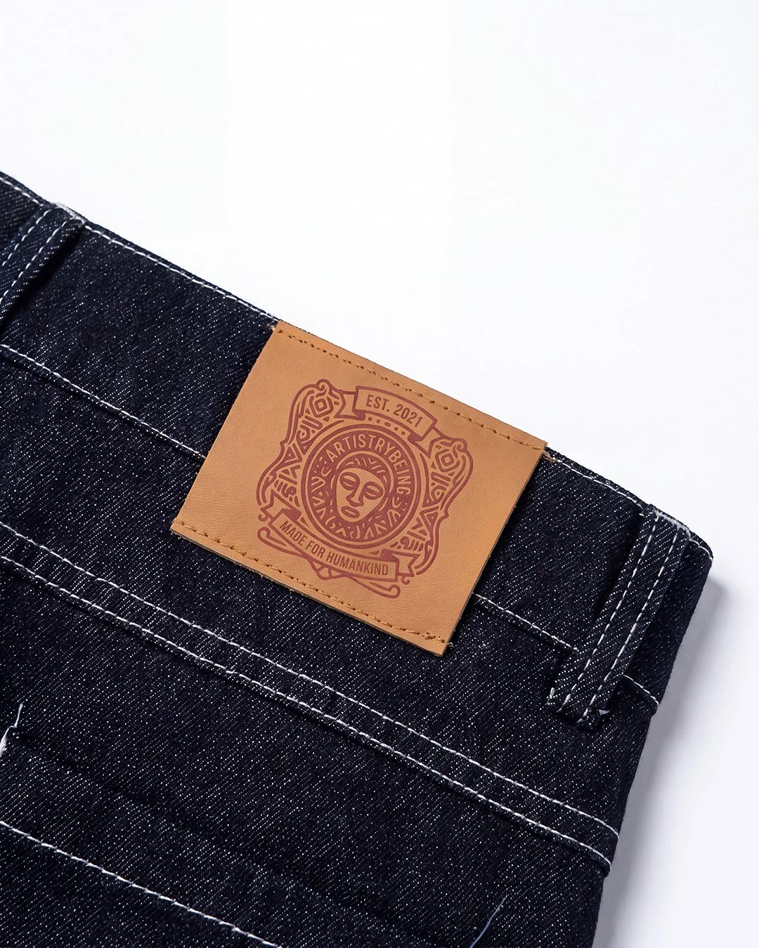 Pleated Denim Trousers by Artistrybeing