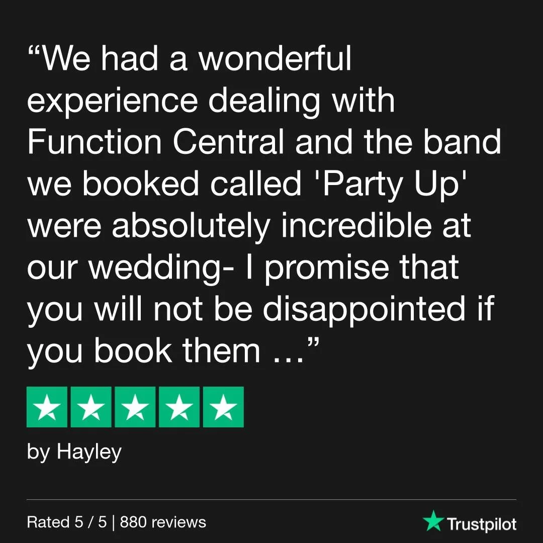 Thanks Hayley 🙌

Review via @functioncentral's Trustpilot.

#weddingreviews #weddingband #trustpilotreviews