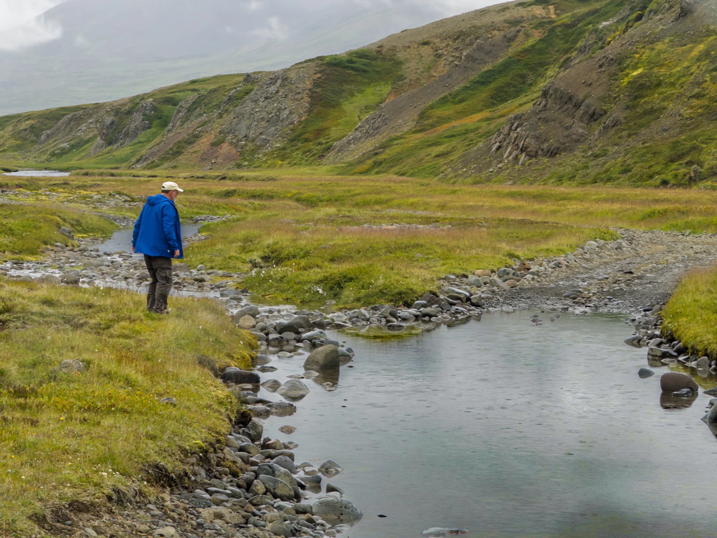 Dan checking out a river crossing on F899