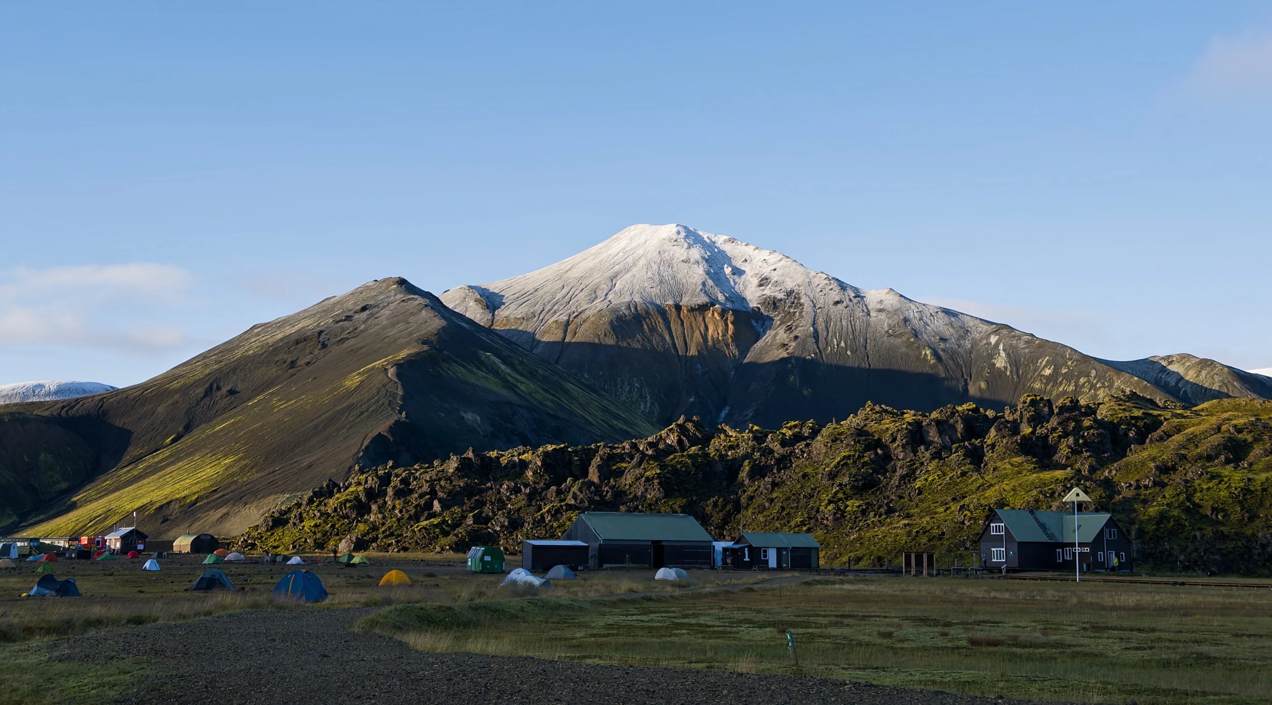 Morning with a dusting of snow, Landmannalaugar
