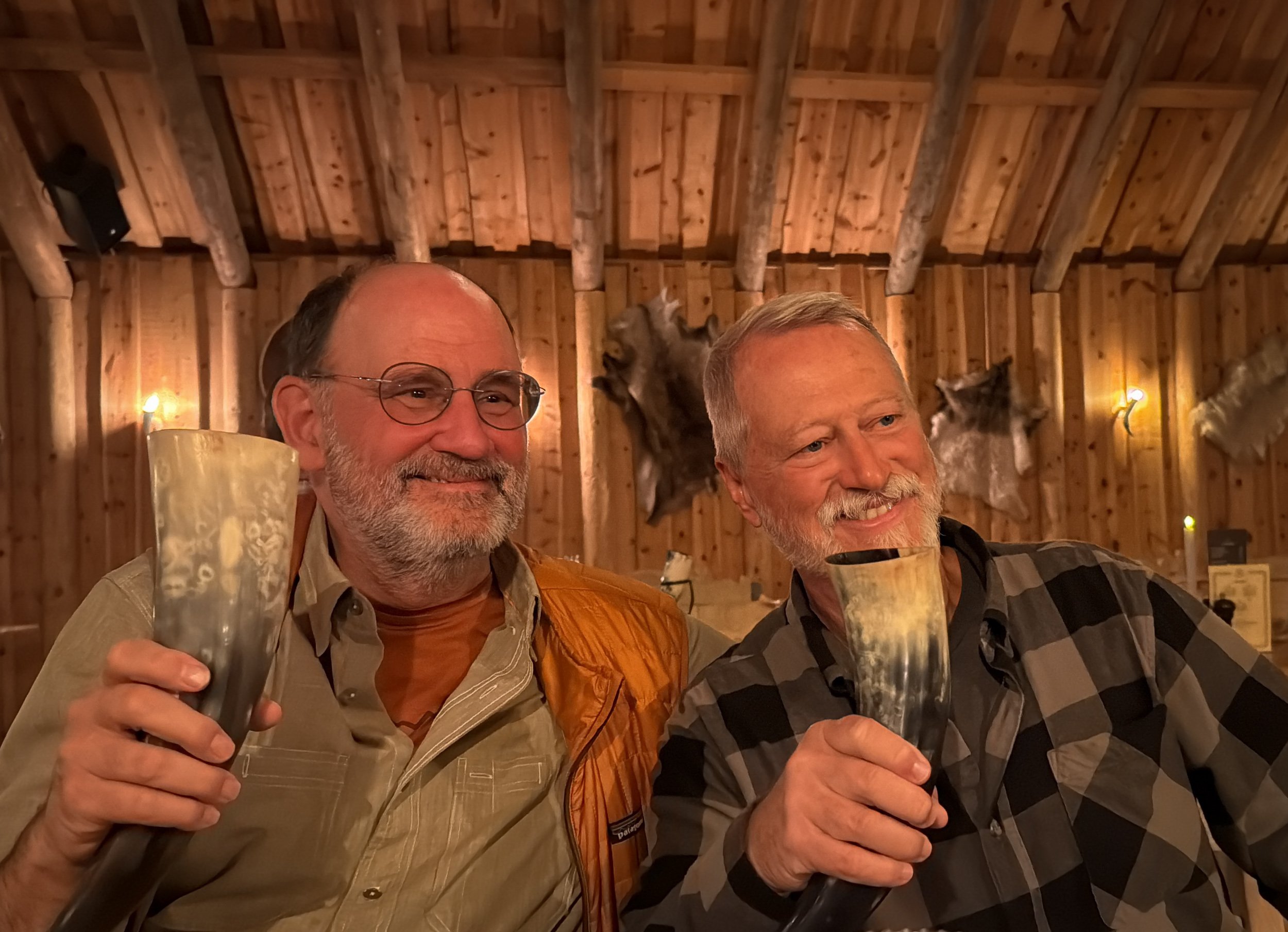 John and Dan enjoying a Viking brew