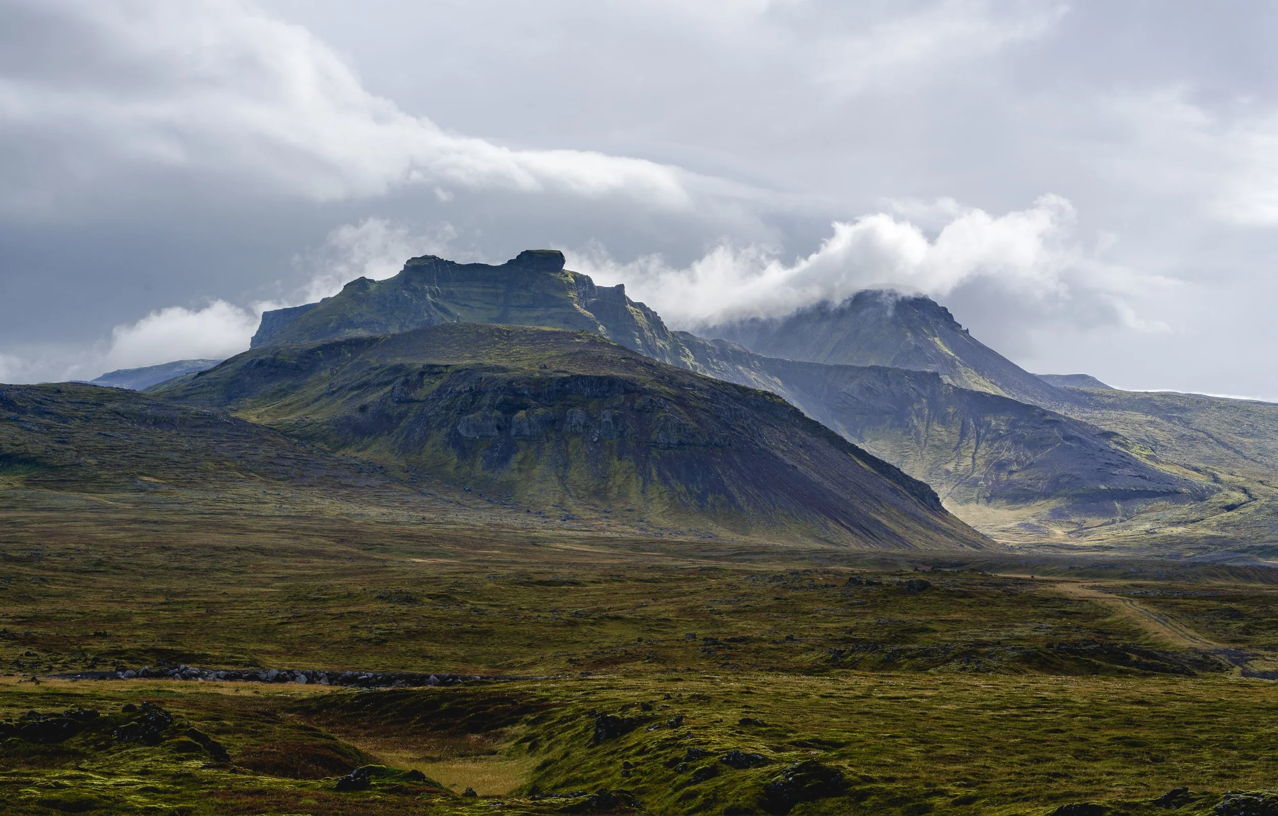 Beautiful mountains surrounding Snaefellsjokull National Park