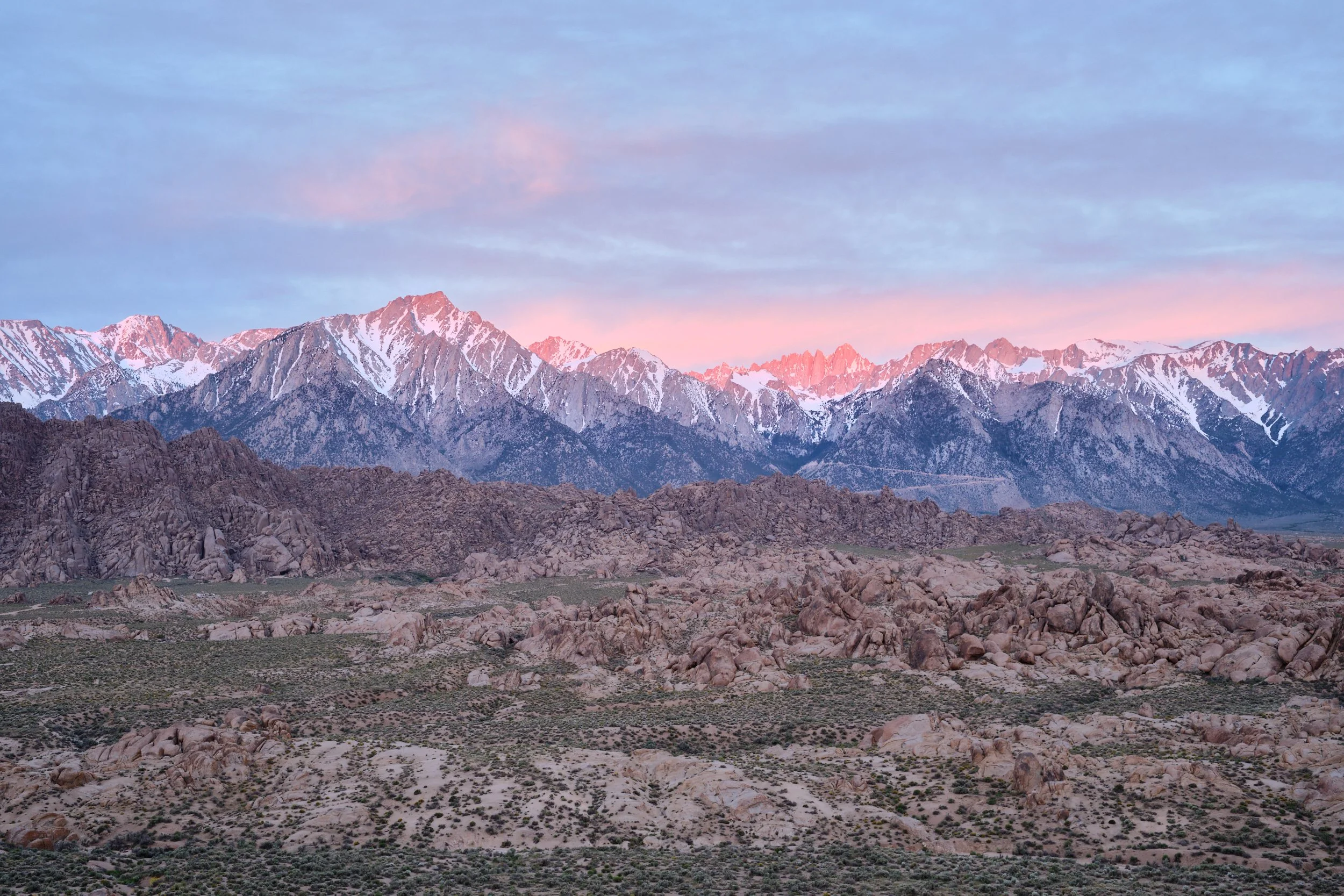 2017 Alabama Hills and sunrise on the Sierras