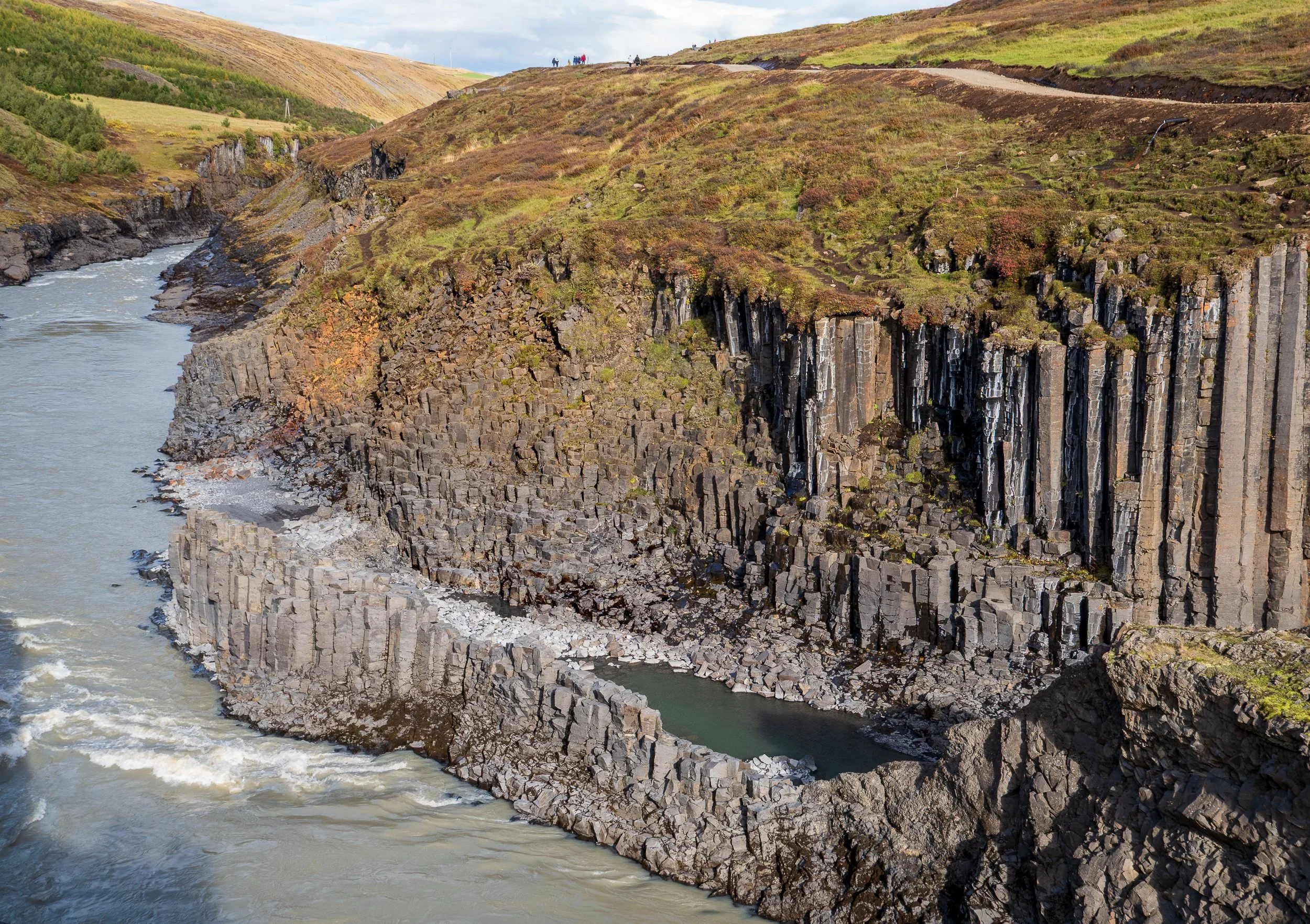 Stuðlagil Canyon basalt canyon