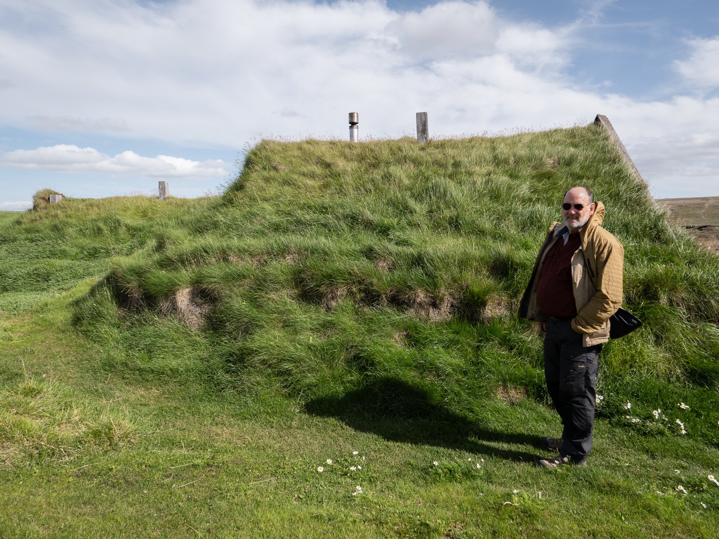Dan at Sænautasel Turf House, F907 and F901