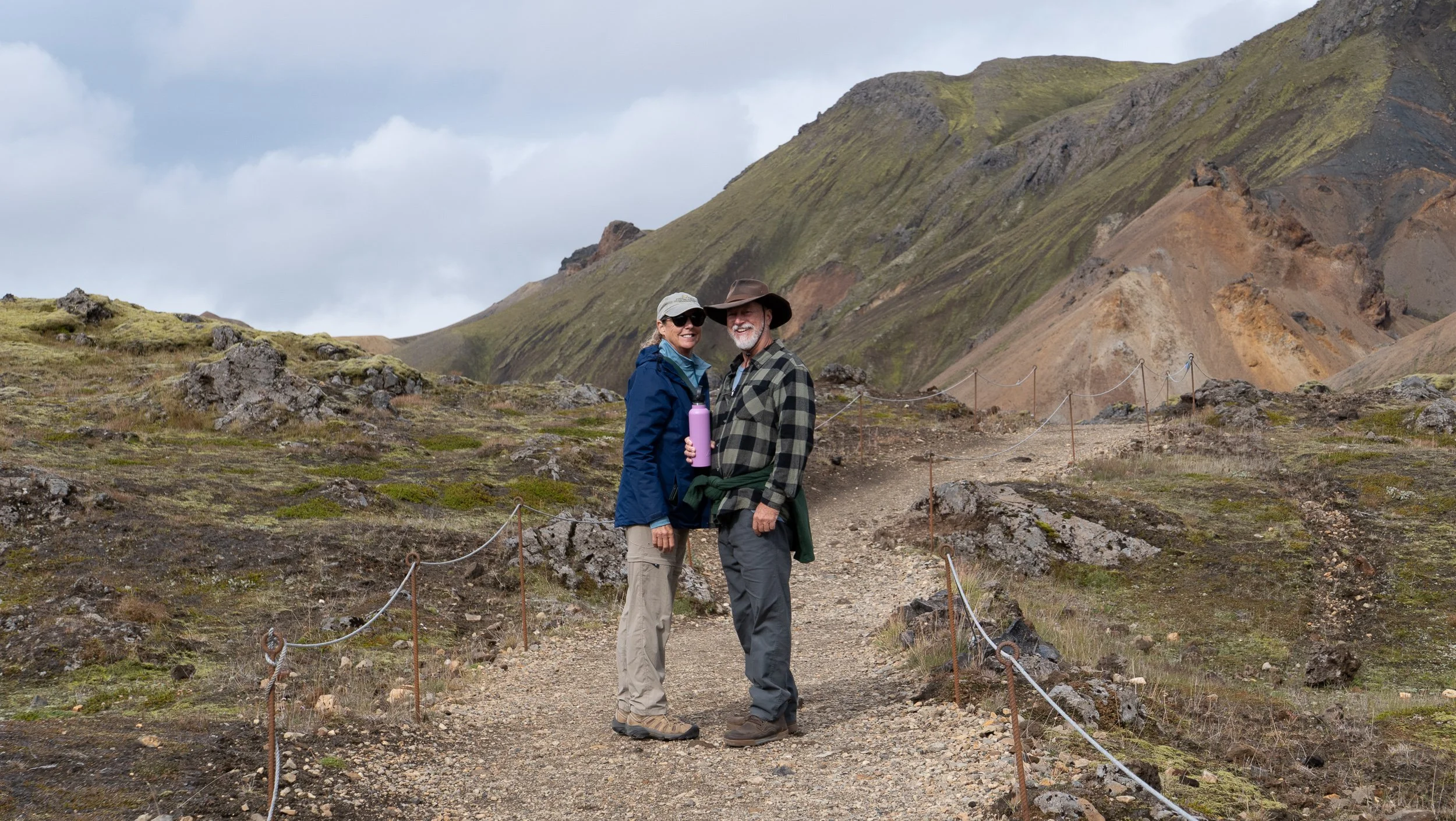 Our dear friends John and Judy at Landmannalaugar