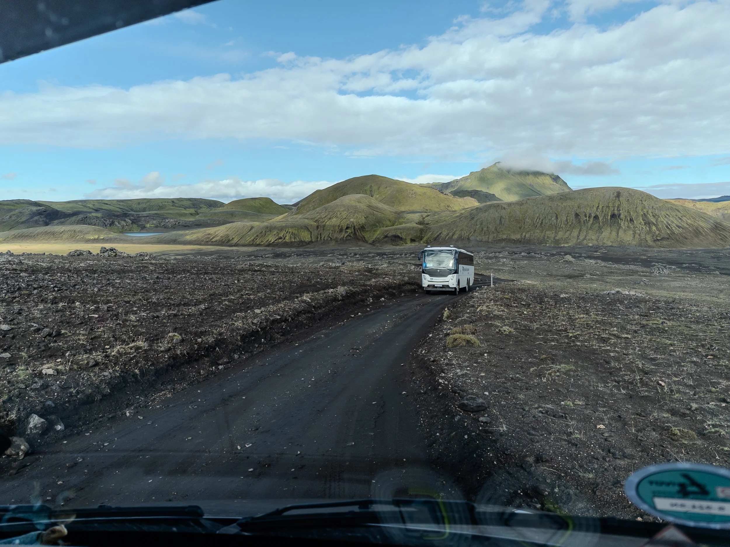 The bus to Landmannalaugar