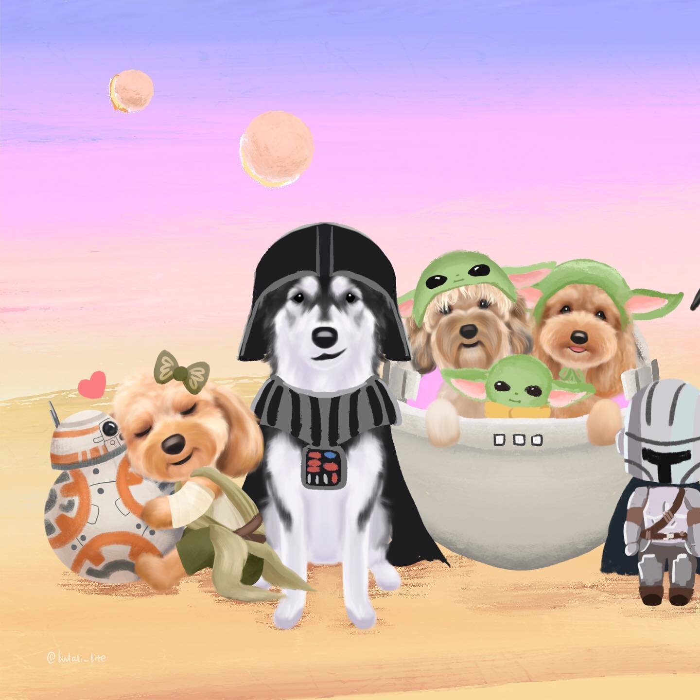 May the paws be with you! Happy #starwarsday from our cutest furiends in a galaxy far, far away 🛸