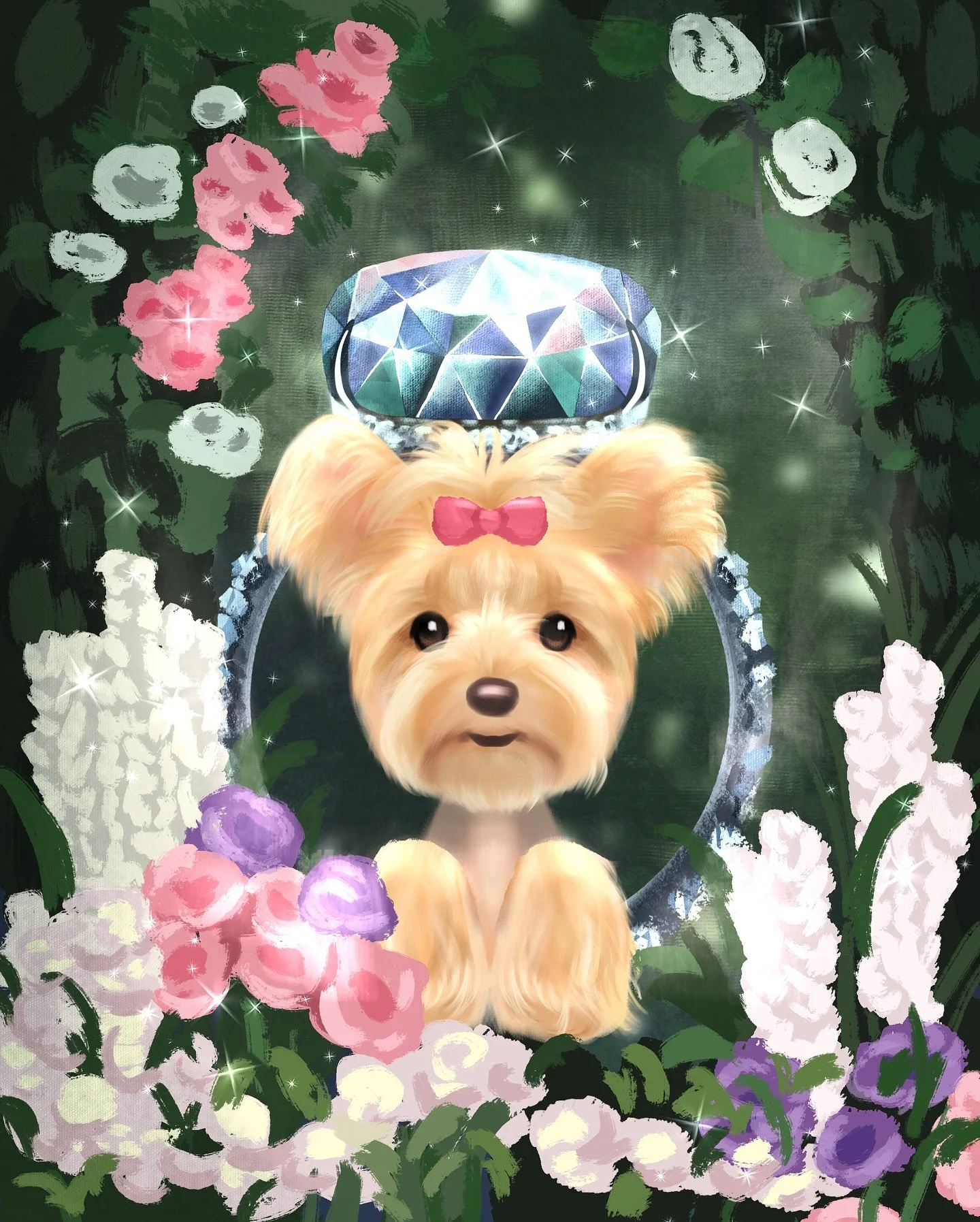 Would you say yes to this proposal? 💎💍💕 #dogust #Swiftie #TaylorSwiftEngaged #SwiftieArt #LulaliLite #DogIllustration #yorkishire