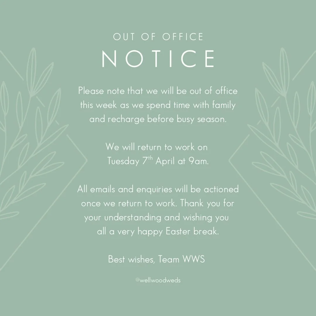 NOTICE - Please note that we will be out of office this week as we spend time with family and recharge before busy season. We will return to work on Tuesday 7th April 2026. All emails and enquiries will be actioned once we return to work. Thank you f
