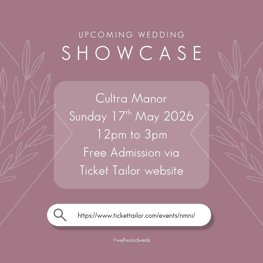 SHOWCASE - We will be exhibiting at Cultra Manor on Sunday 17th May 2026 from 12-3pm. This is a great opportunity to see our stationery collection in person and have a chat about your wedding plans. Admission is free, simply register for your free ti