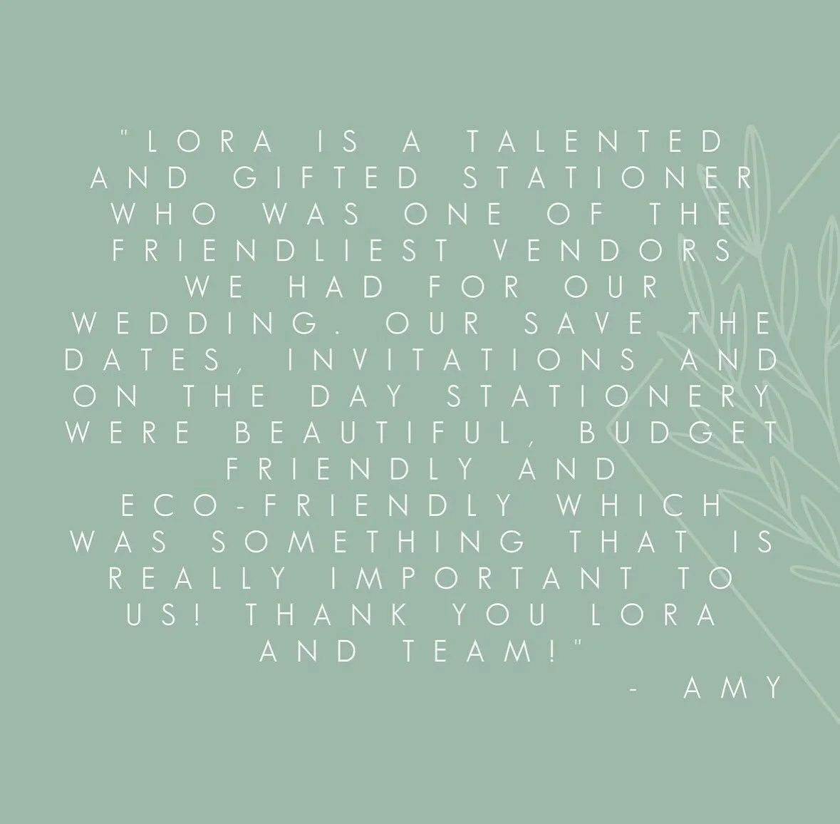 TESTIMONIAL - We were delighted to receive this feedback from Amy, a wonderful bride who we worked with to create save the dates, invitations and on-the-day stationery!
.
.
.
#testimonial #clientfeedback #reviews #weddingstationery #weddinginvitation