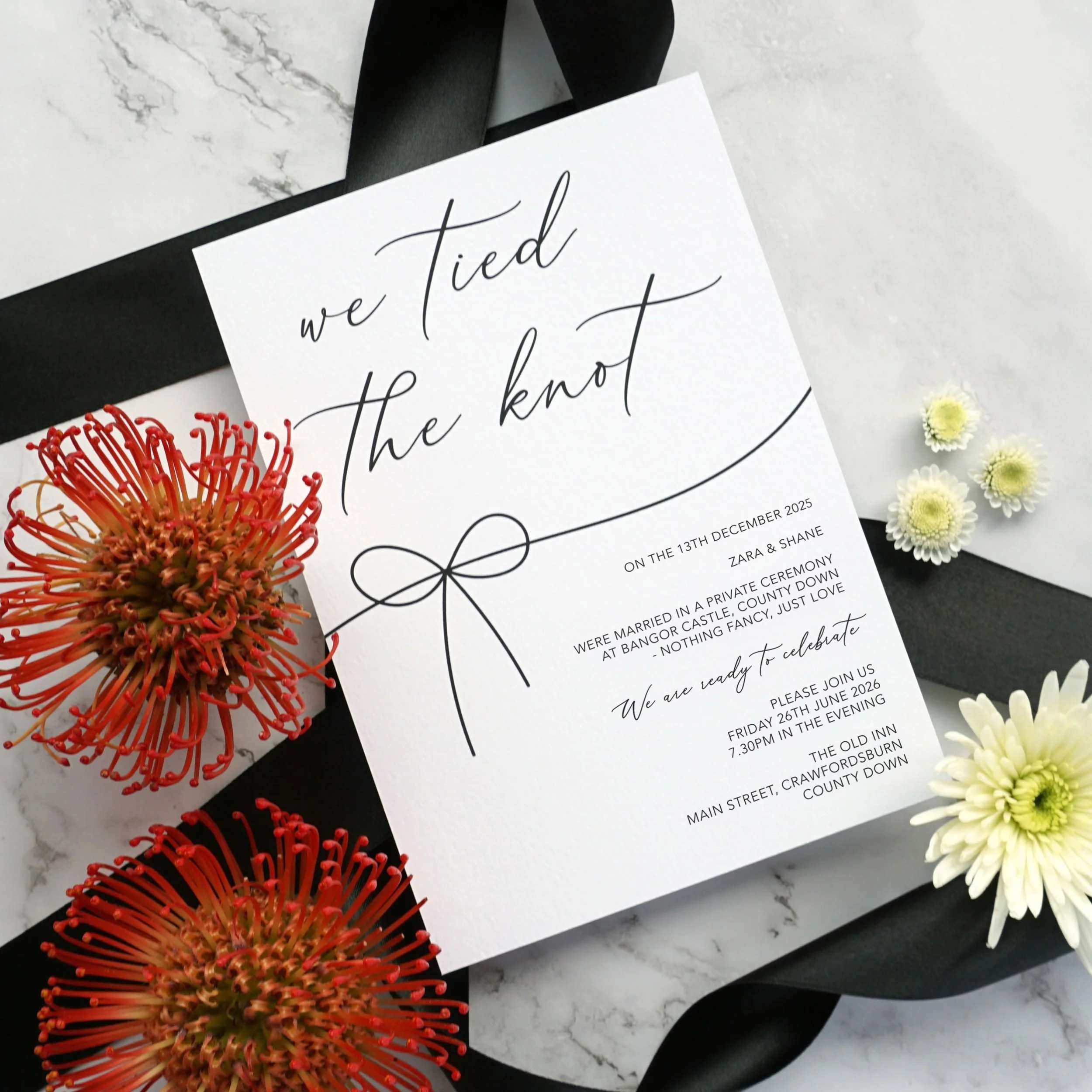 ZARA - Nothing fancy, just love. Just because you tied the knot through an elopement, micro ceremony, celebration abroad or otherwise, it doesn&rsquo;t mean you can&rsquo;t have beautiful stationery. Let your guests know when you are ready to party w