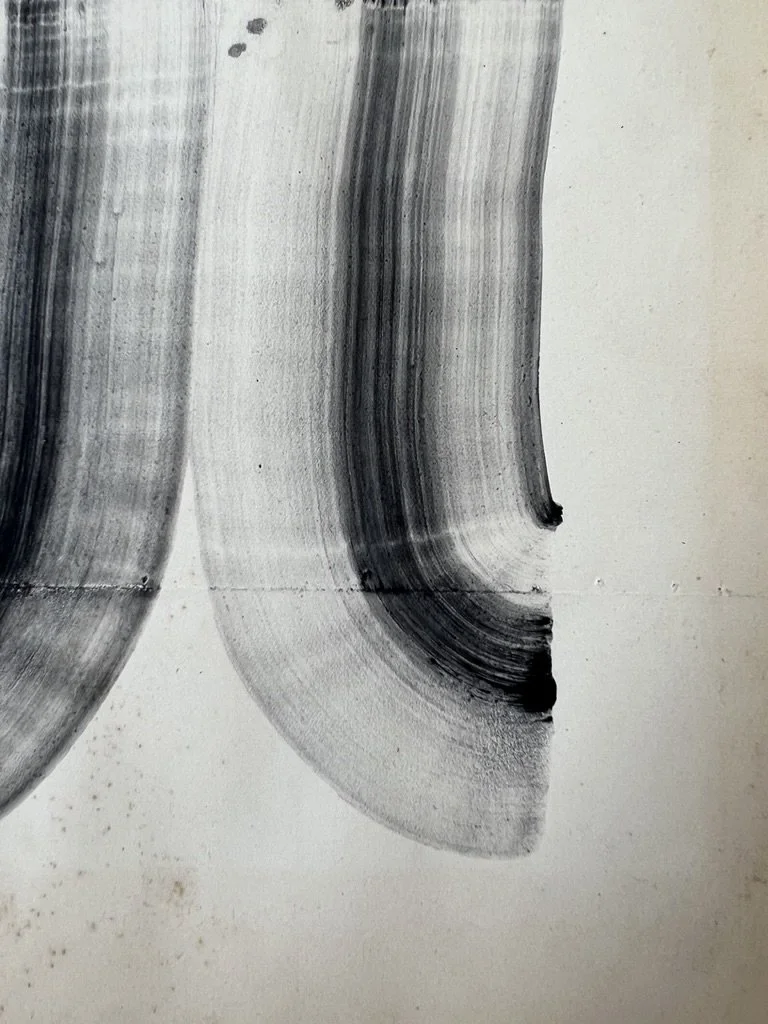 Balance (detail) - acrylic on found paper - 2024