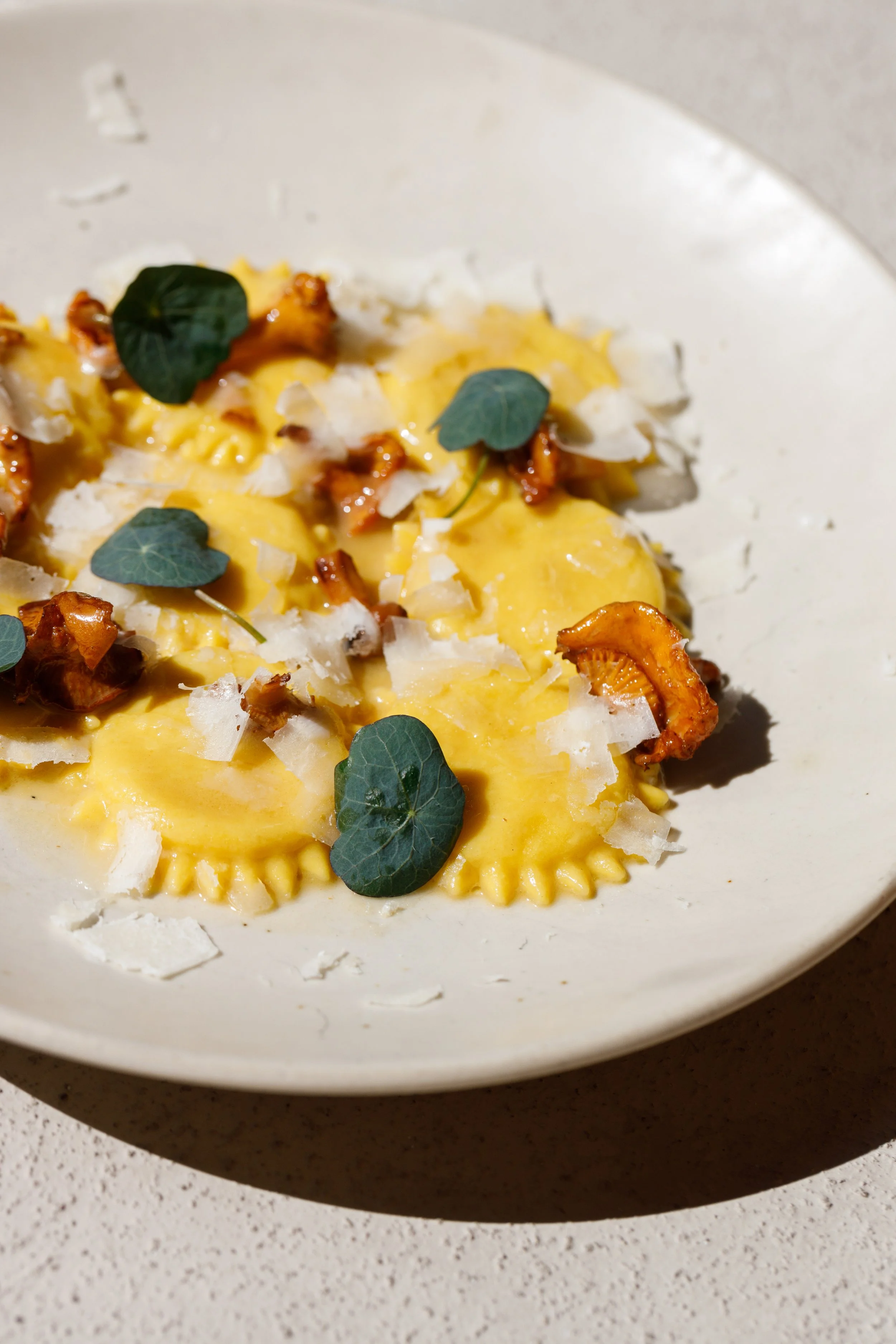sweetcorn ravioli