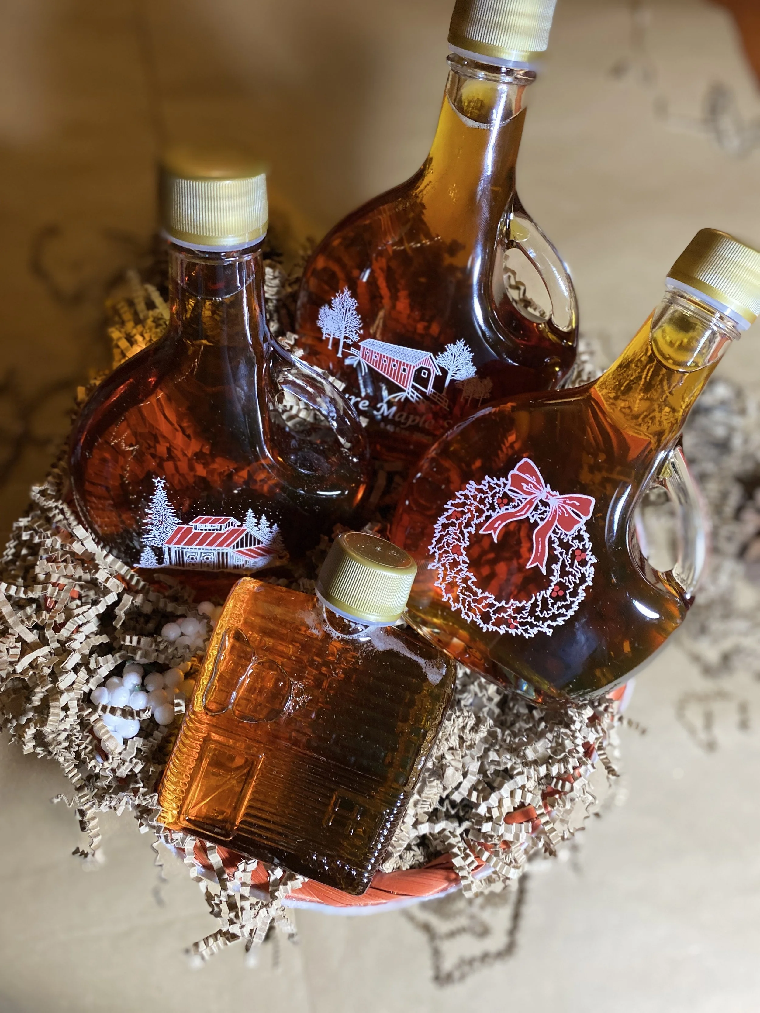Pure maple syrup Christmas wreath gift set