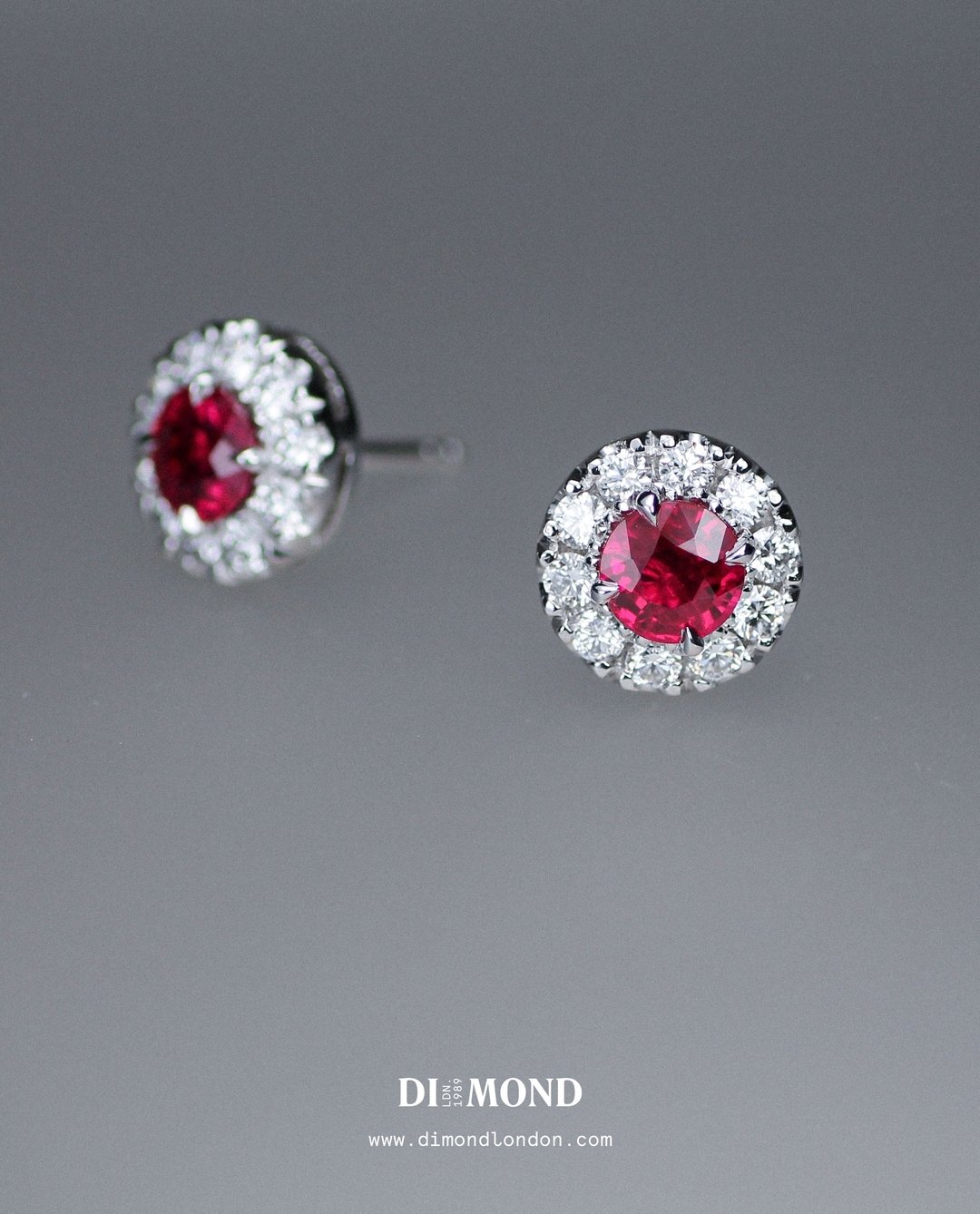Beyond crafting beautiful engagement rings and wedding bands, we specialise in handcrafting a wide array of fine jewellery, backed by over 60 years of expertise in the field.

These round cut pigeon blood ruby earrings, set in a contrasting white dia