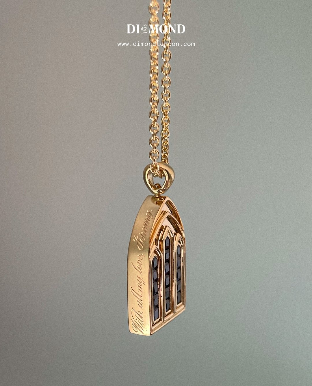 We love the opportunity to craft one-of-a-kind commissions, and this particular project is like no other we've worked on. This pendant was designed as a 60th birthday gift, made from recycled 18ct gold and decorated with diamonds on one side and sapp