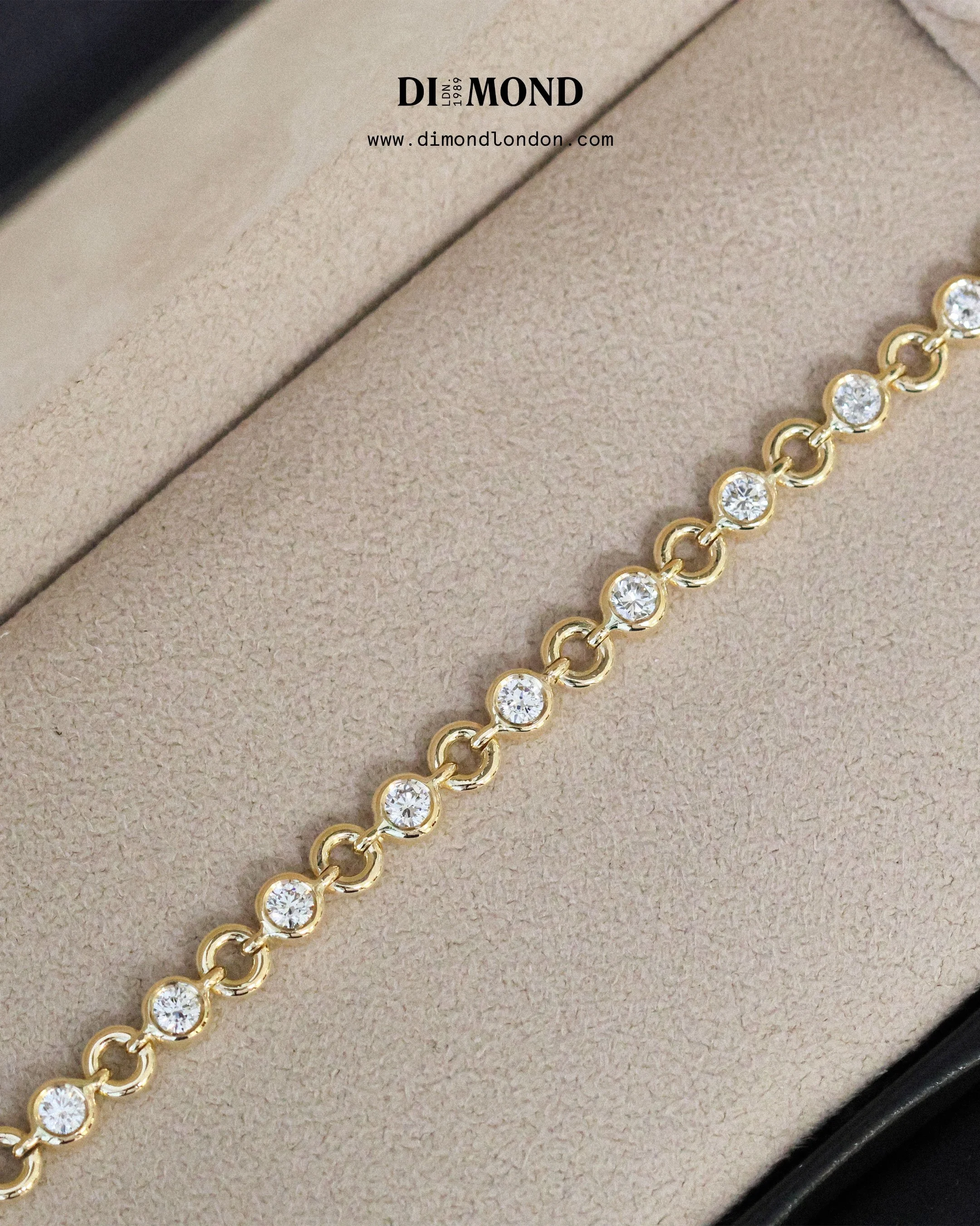 Diamond and gold bracelet.