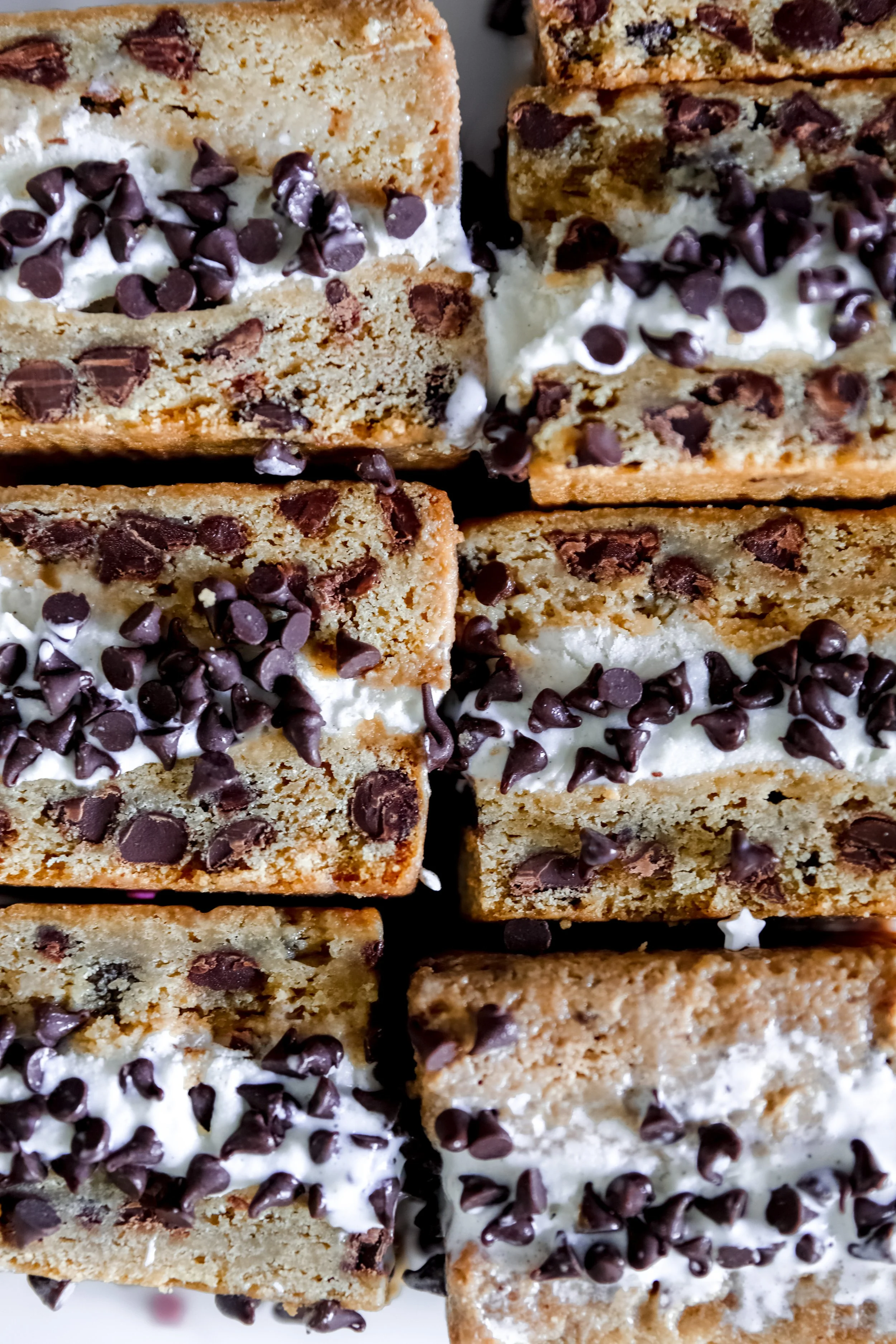 Chocolate Chip Cookie Bar Ice Cream Sandwiches — Mer and Meg's Escapades