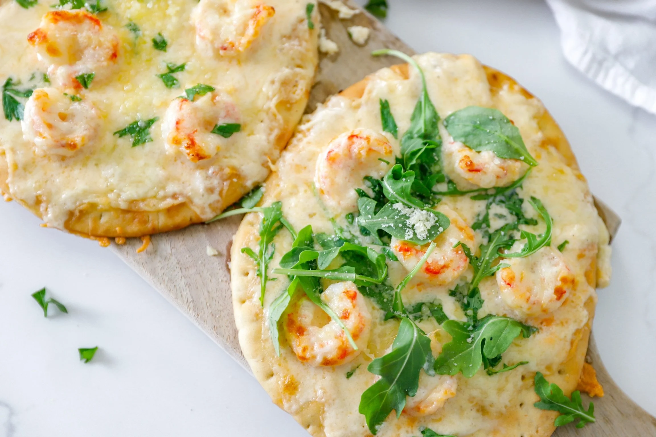 Shrimp Alfredo Flatbread — Mer and Meg's Escapades
