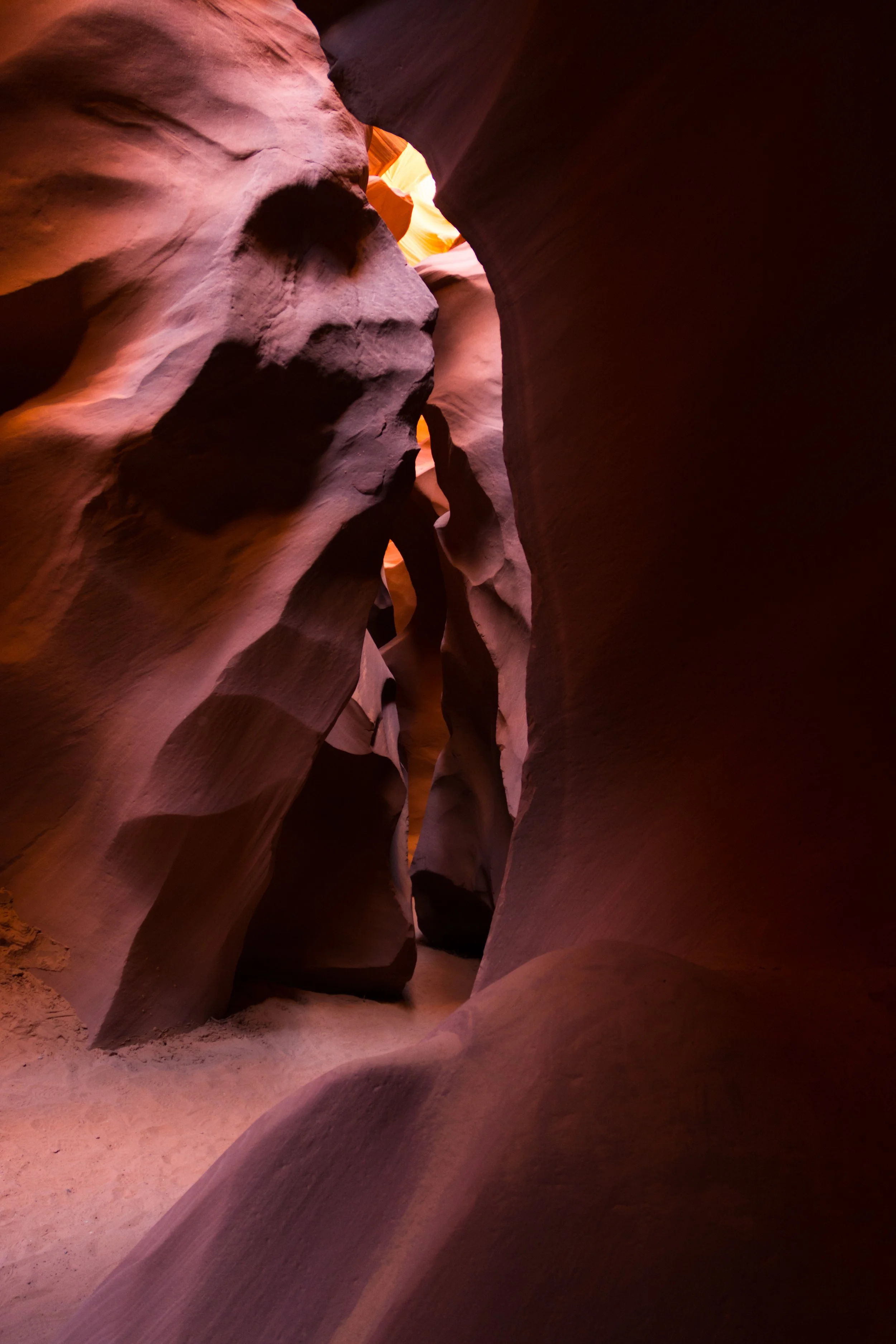 Lower Antelope Canyon, image of Native American Chief toward the end of the canyon