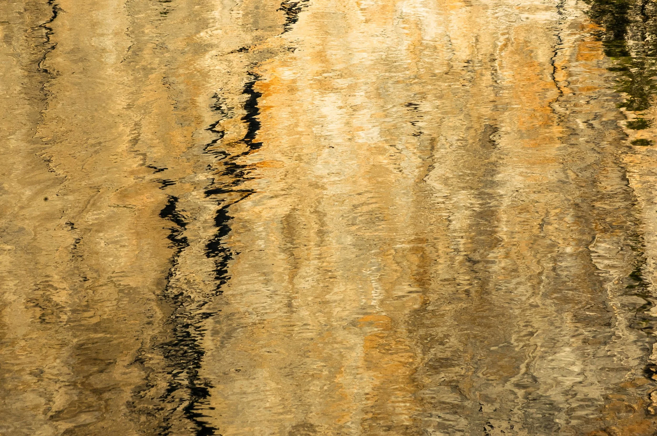 water reflection of El Capitan, abstract