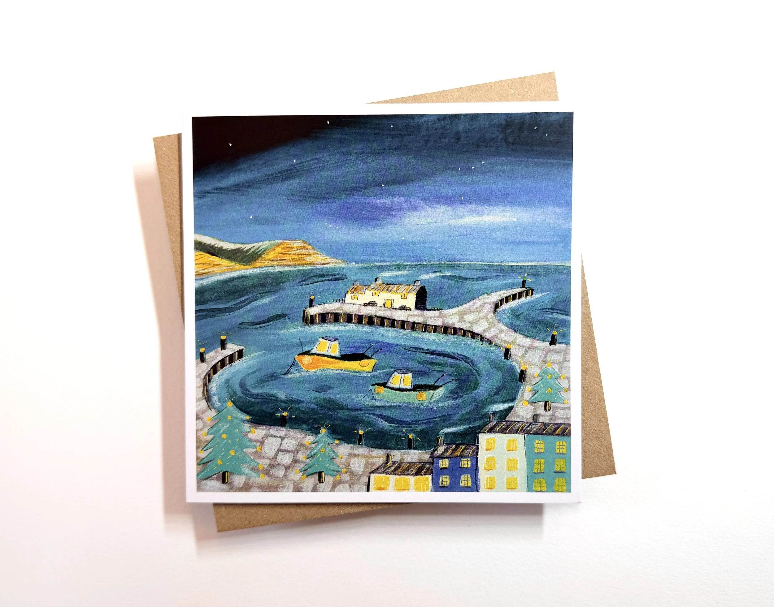 Christmas Card ‘Harbour Lights, Christmas Eve’