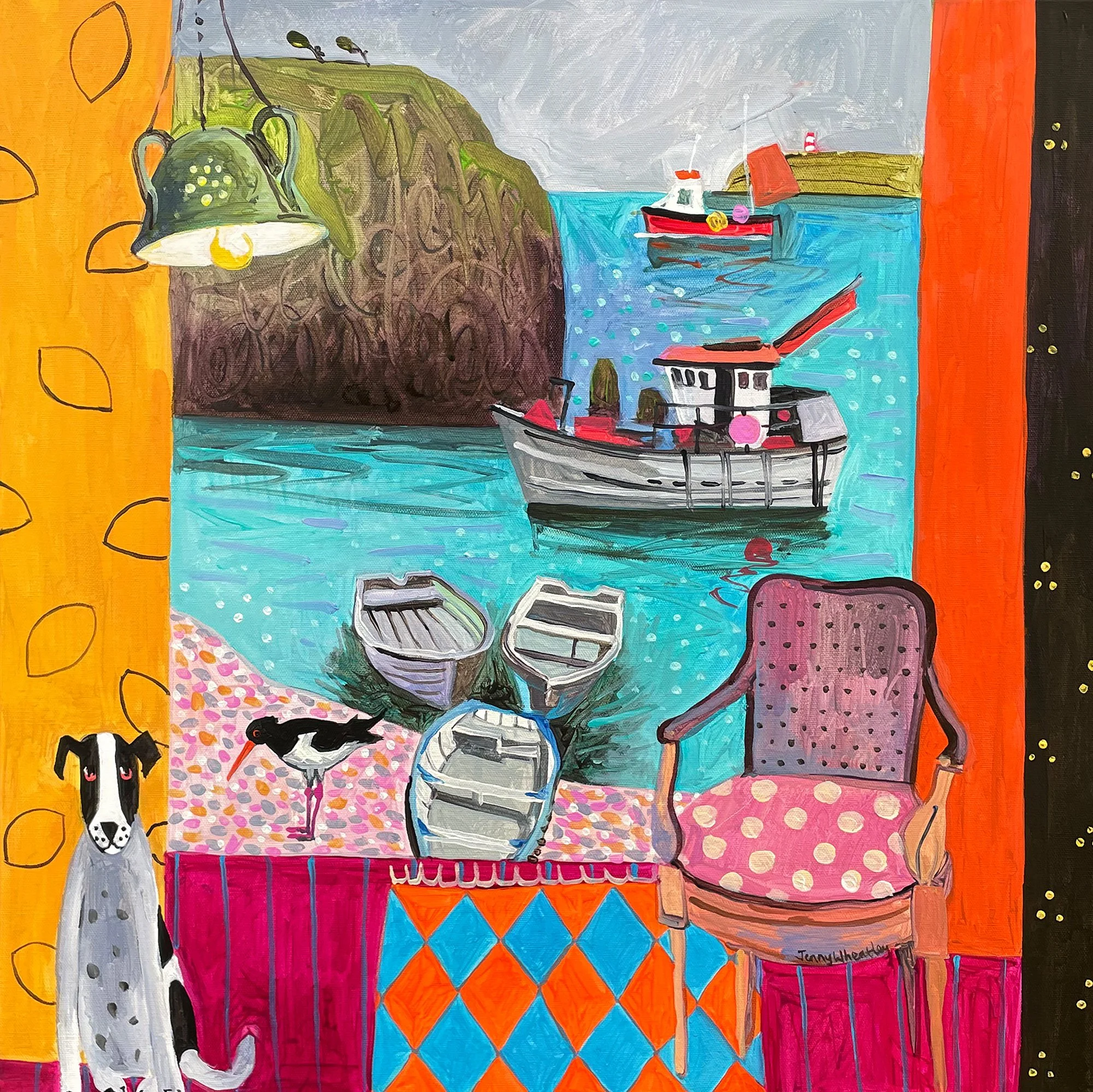 'Looking Towards the Day Mark'
Acrylic on canvas 24 x 24"
£2800