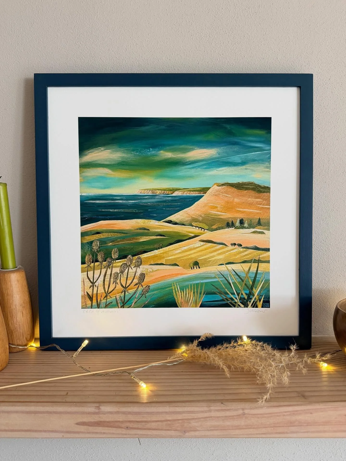 A 40 x 40cm signed print looks good in this handpainted frame.

This colour by @firedearthuk has really caught the attention of several of my customers! 
It&rsquo;s called &lsquo;Under the Wave&rsquo; and is a beautiful &lsquo;opulent, decadent and r