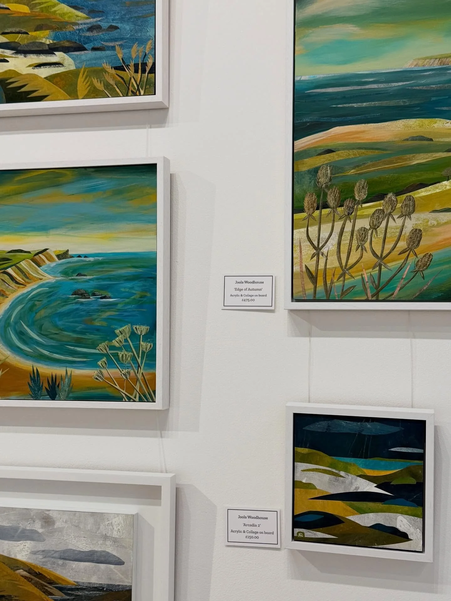 Sections of everyone&rsquo;s work at VIEWPOINTS this week.
Lots of lovely conversations with visitors and friends are taking our minds off how cold it is!

#townmilllymeregis #lymeregis #dorset #dorsetart 

@guywoodhousedesign 
@three_as_one 
@pollyh
