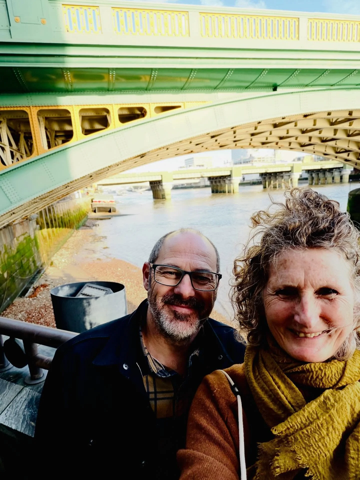 Another flying trip to London with @guywoodhousedesign! 
We stayed near St Paul&rsquo;s Cathedral, walked the Thames path last night and  stumbled upon the Queenhithe Mosaic at Queenhithe dock, the only remaining Anglo Saxon dock in the world! This i