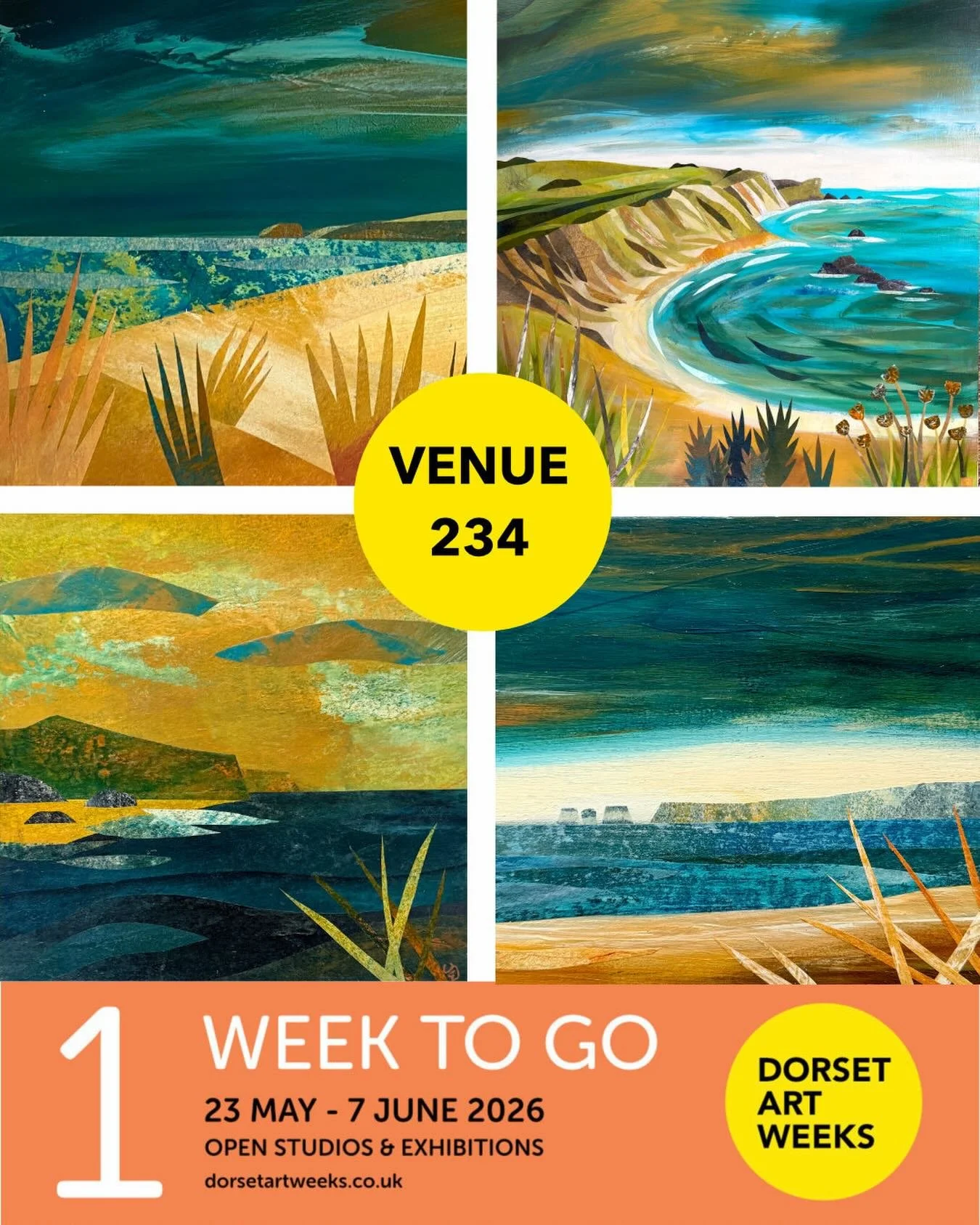 Can&rsquo;t believe we will be open a week today. It has been a hard week on a personal front but the show must go on&hellip;!
@dorsetartweeks #dorset #collage #collageartist #openstudios #collagecreations
