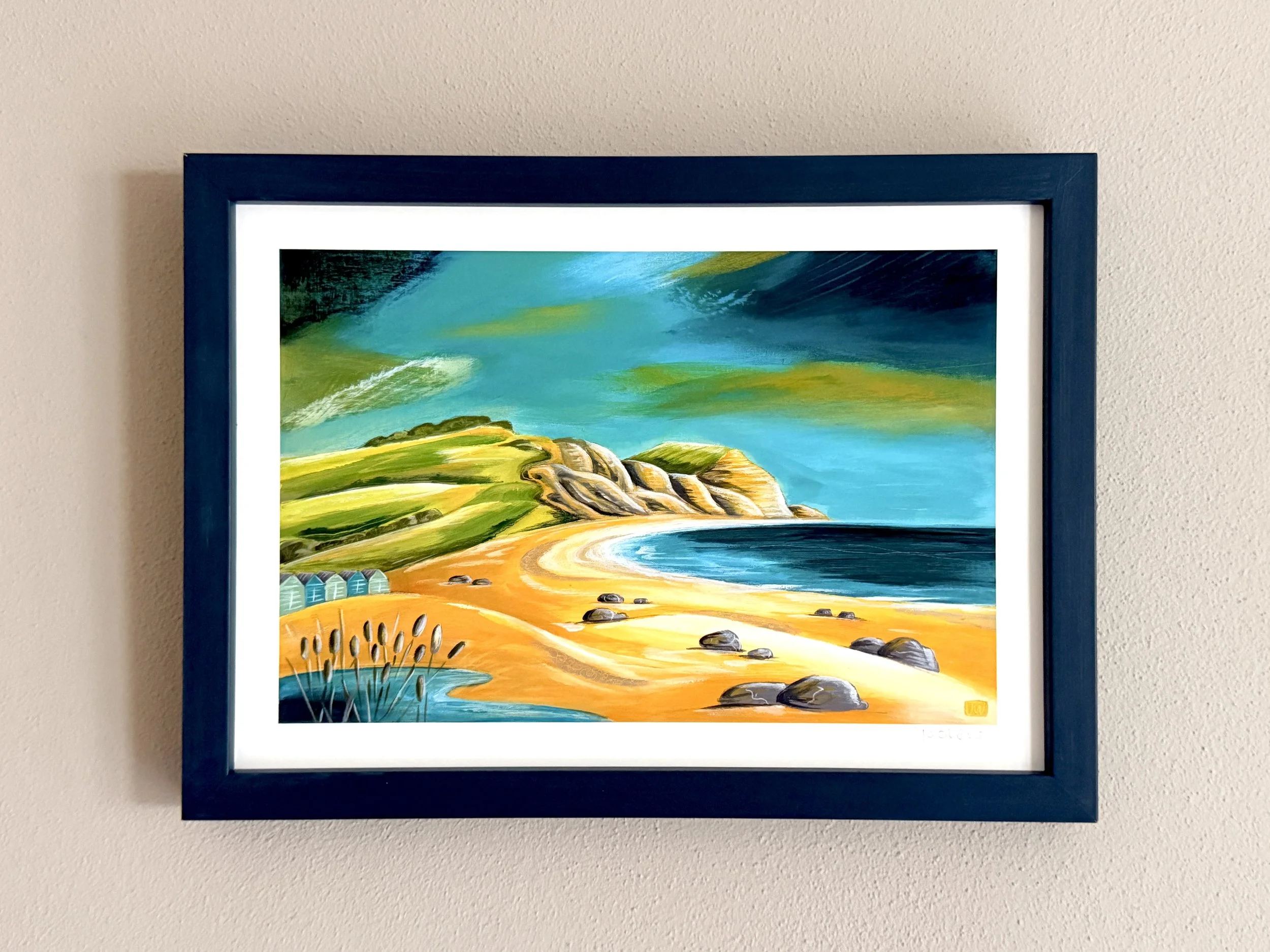 A4 'Charmouth Beach' Print