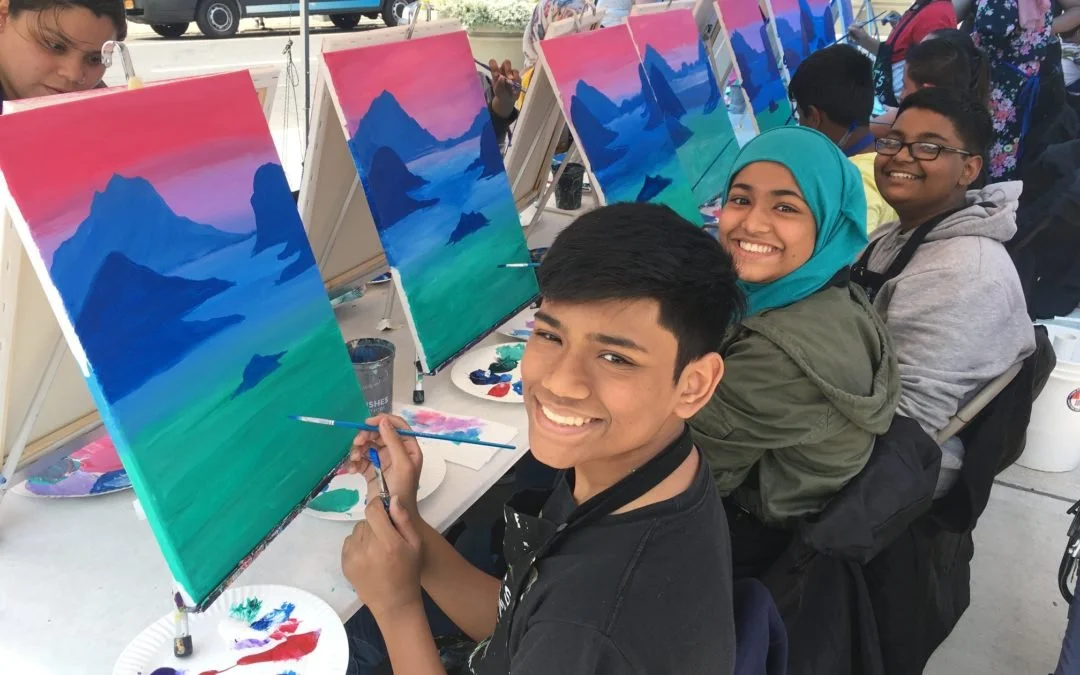 June 2019 Paint Along with instructors from Pinot’s Palette!