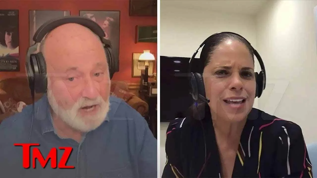 Soledad O'Brien and Rob Reiner recording a podcast