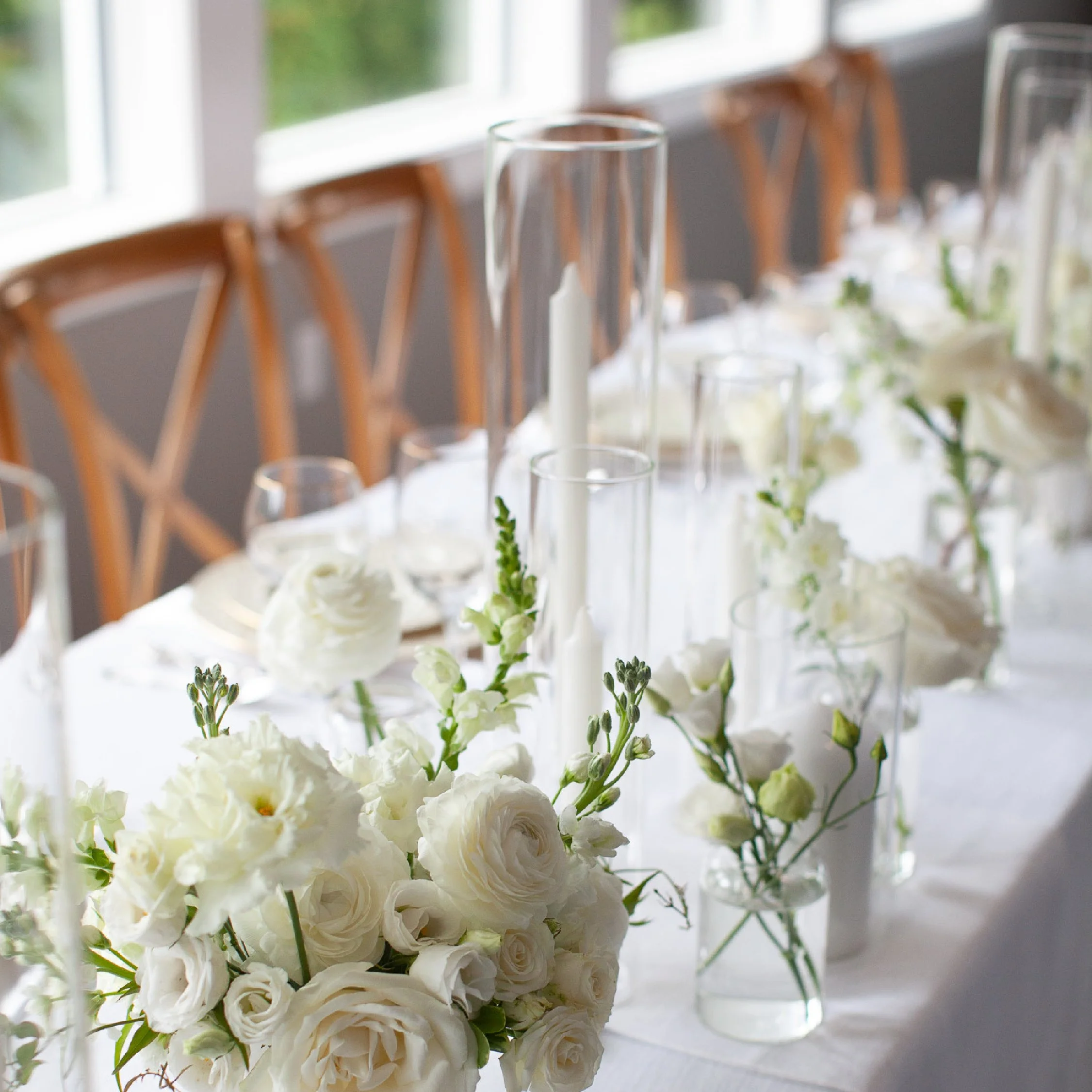 Head table wedding florals