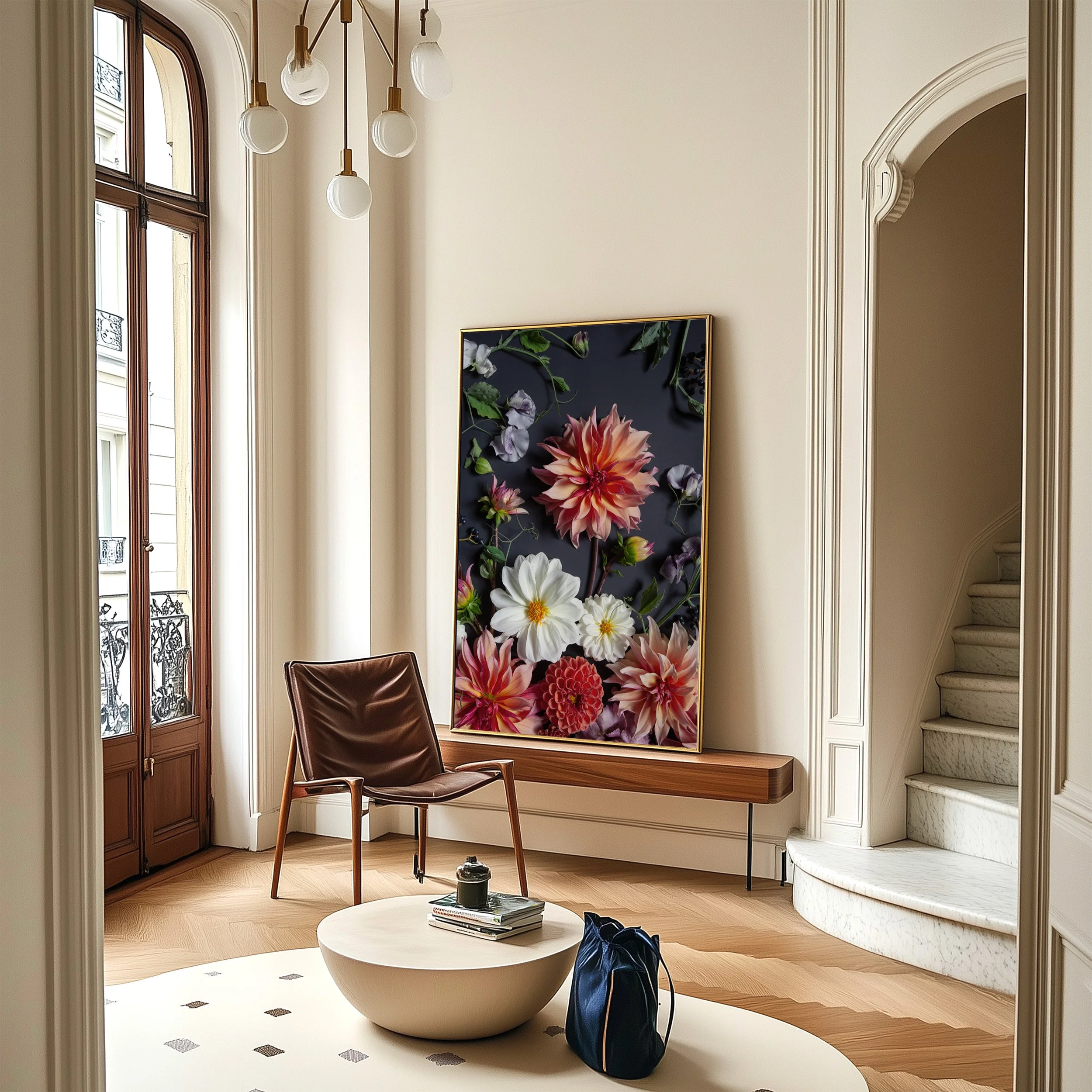 Waterlily_larghe print in entryway.jpg